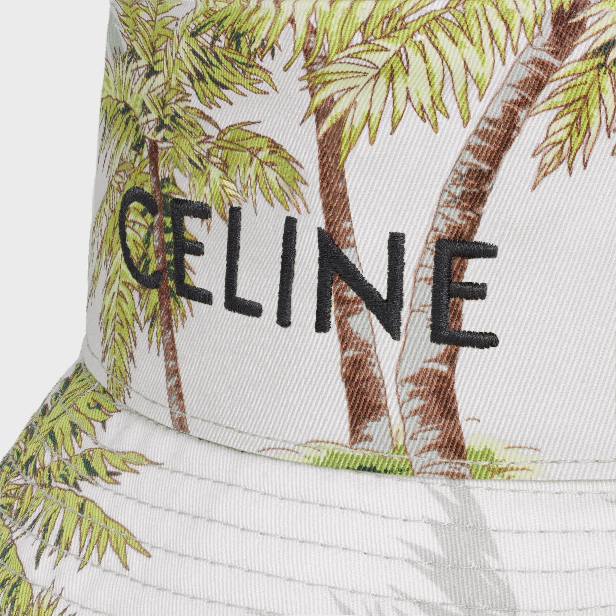 Celine Hat Size S Aloha Palm Tree Nylon Bucket Hat Celine Hat Size S Aloha Palm Tree Nylon Bucket Hat main image 3