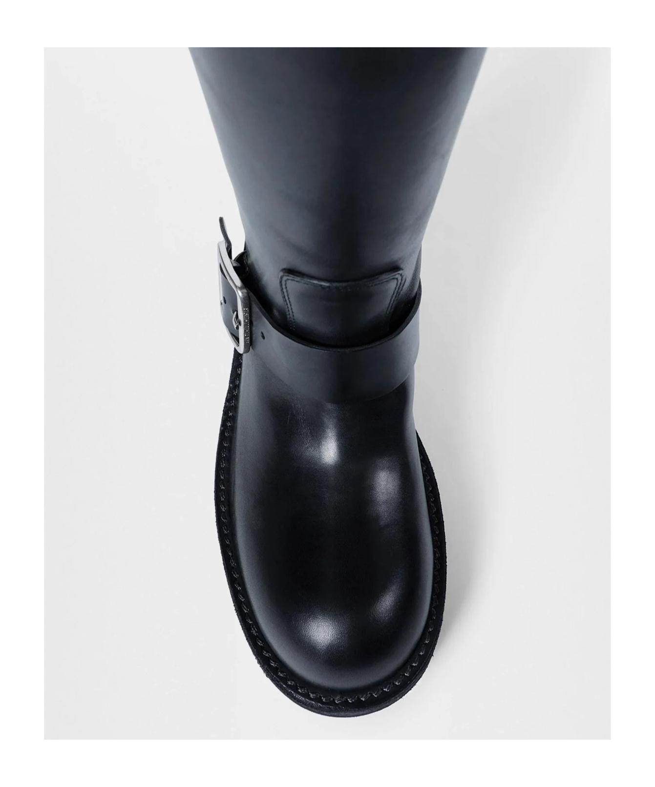 Ann Demeulemeester Sarith Engineer Buckle-Detail Leather Biker