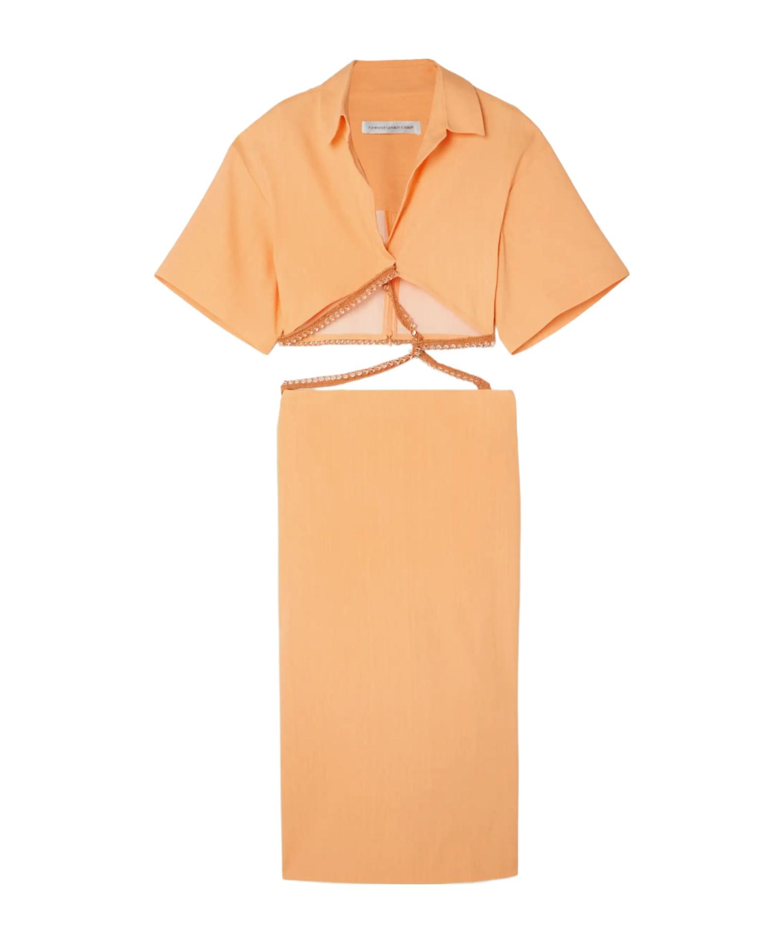 pink strapless prom dress Kim Magenta Strapless Ruffle Prom Dress - US 10 main image 0