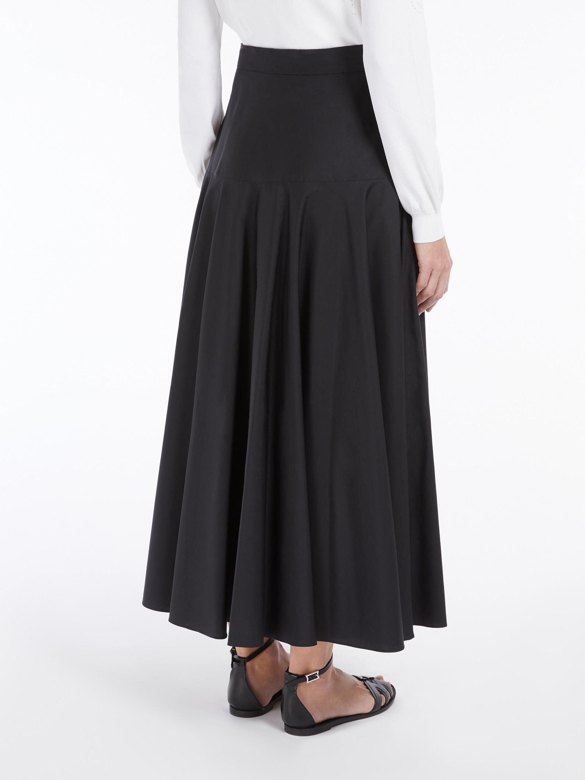 Max Mara Studio Oxiria Pleated Long Skirt in Black | Lyst