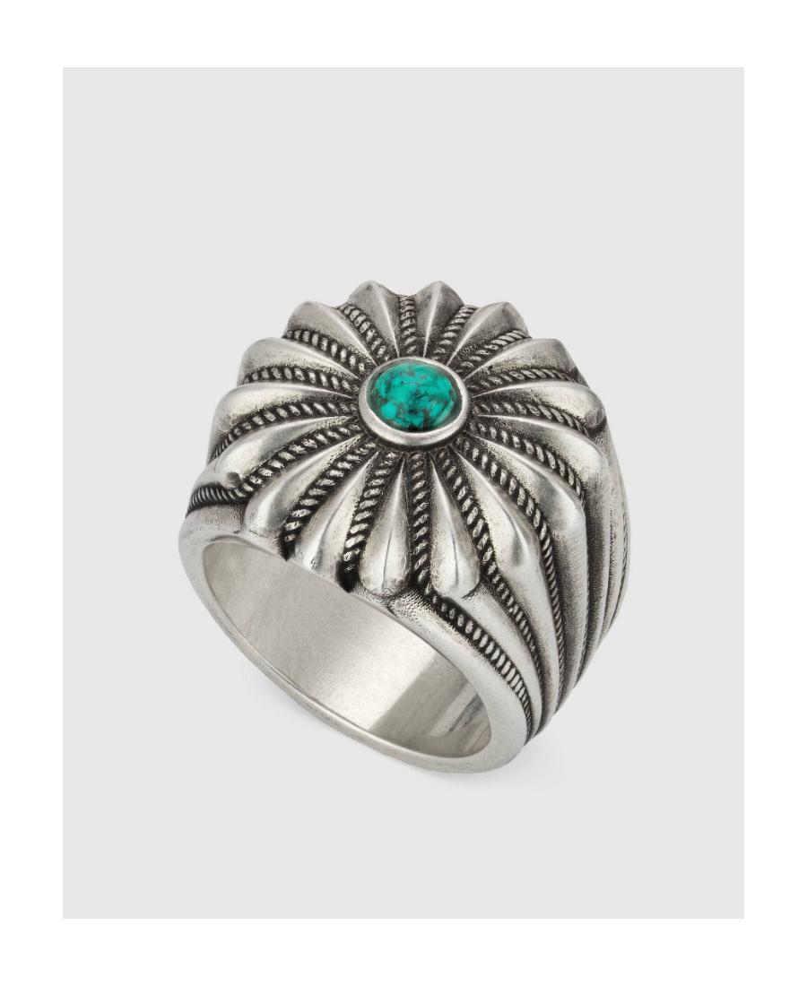 GUCCI★素敵！Silver Interlocking G Flower Ring Interlocking G Flower Ring (Size 14) by GUCCI | Diamond Cellar