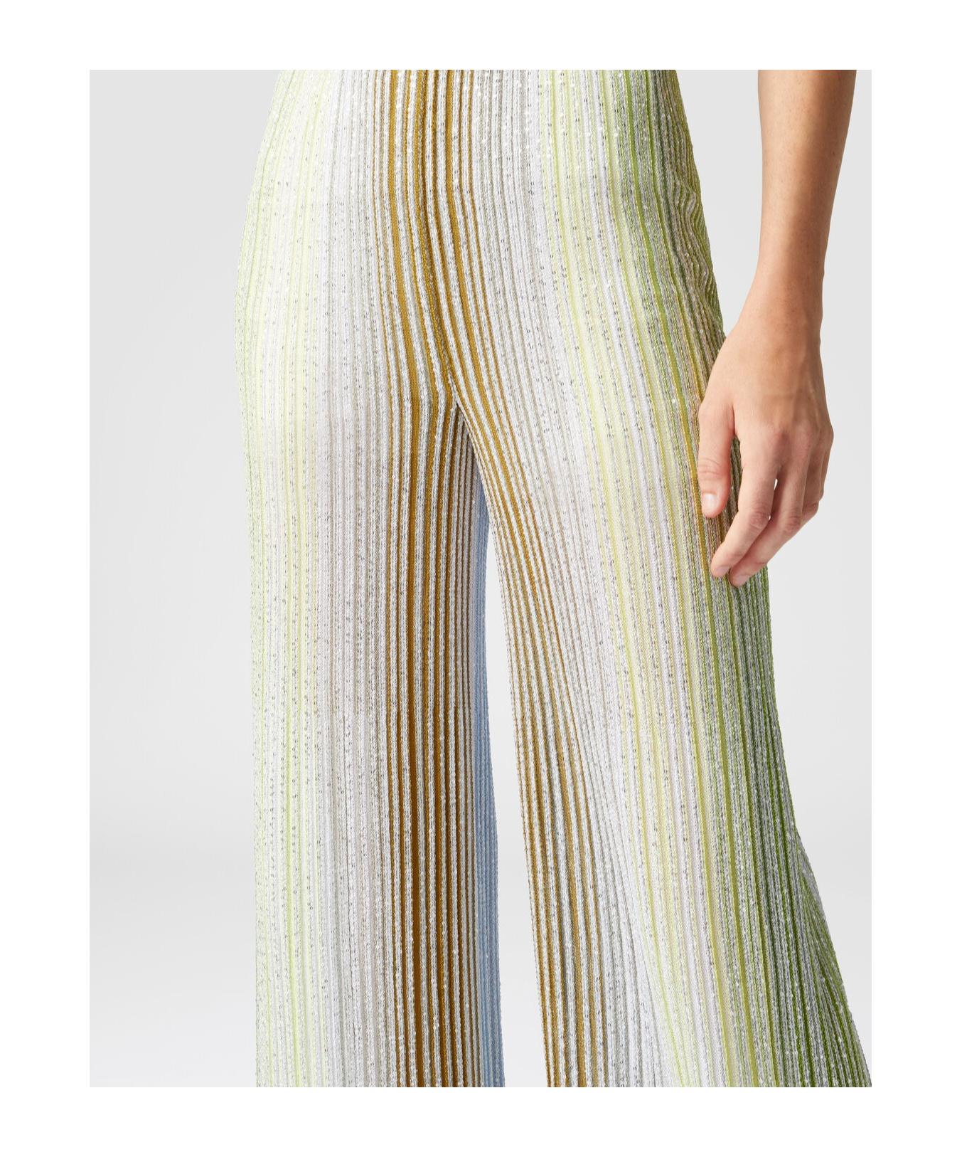 パンツ MISSONI FW24 Micro sequin pants (DS24WI19BC004R SM9IB) Missoni - Sequined high-rise wide-leg pants Missoni