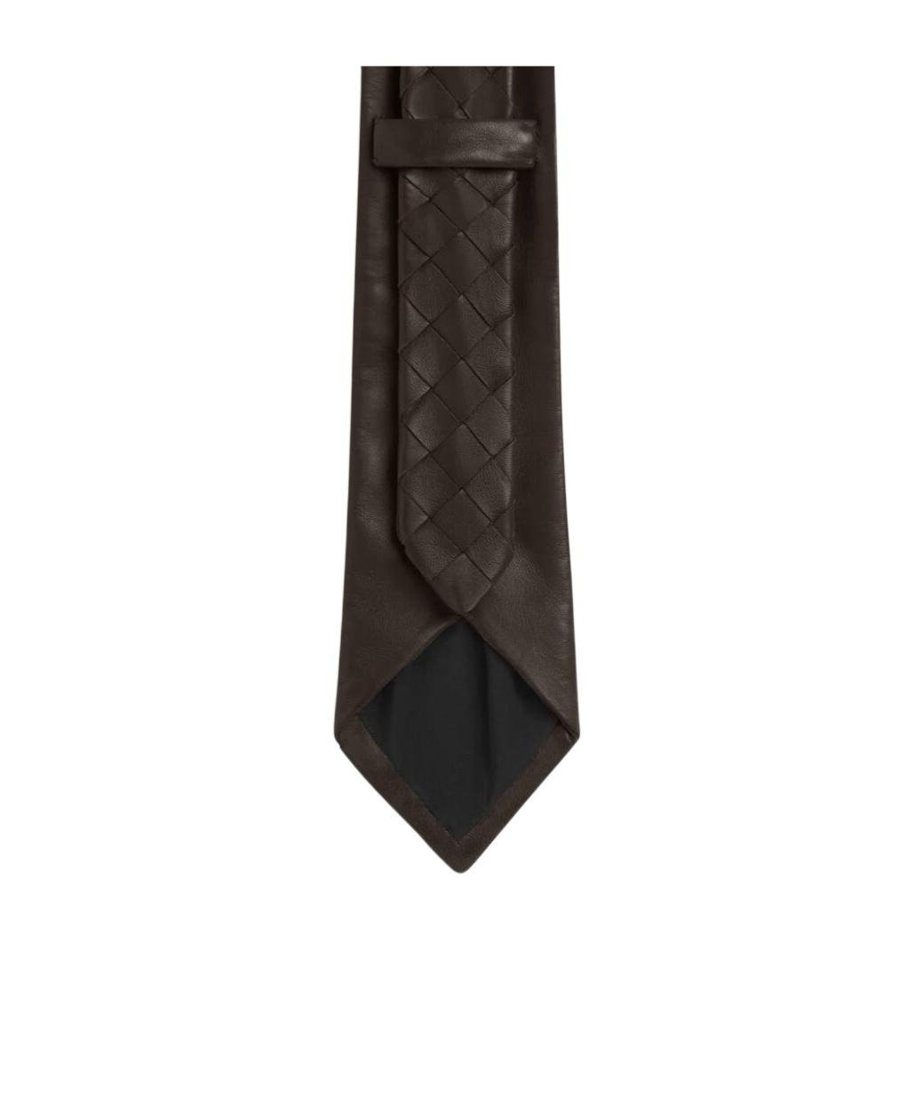 Bottega Veneta ネクタイ 148 x 5.5 cm Bottega Veneta® Men's Intrecciato Leather Tie in Limonite
