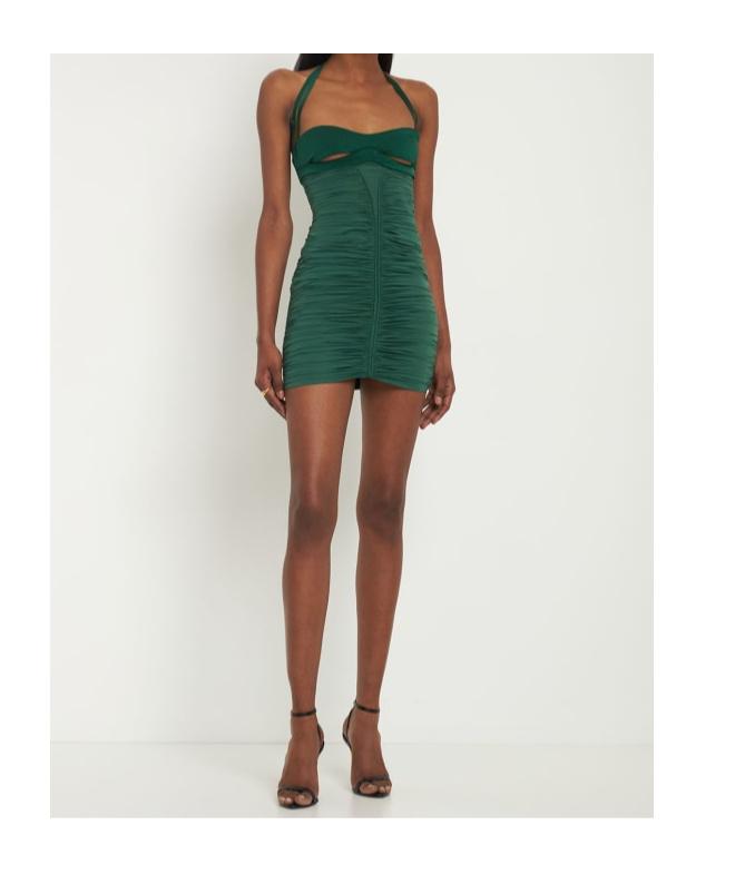 green emerald velvet dress Thierry Mugler 1980s Corset Dress – FRUIT Vintage main image 1