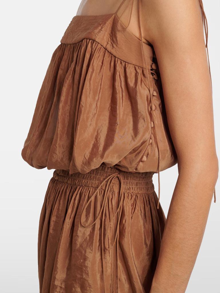 brown suspender dress Trendy Minimalist Brown Suspender Dress for Festivals, Parties, and Ba –  Canary Houze main image 1