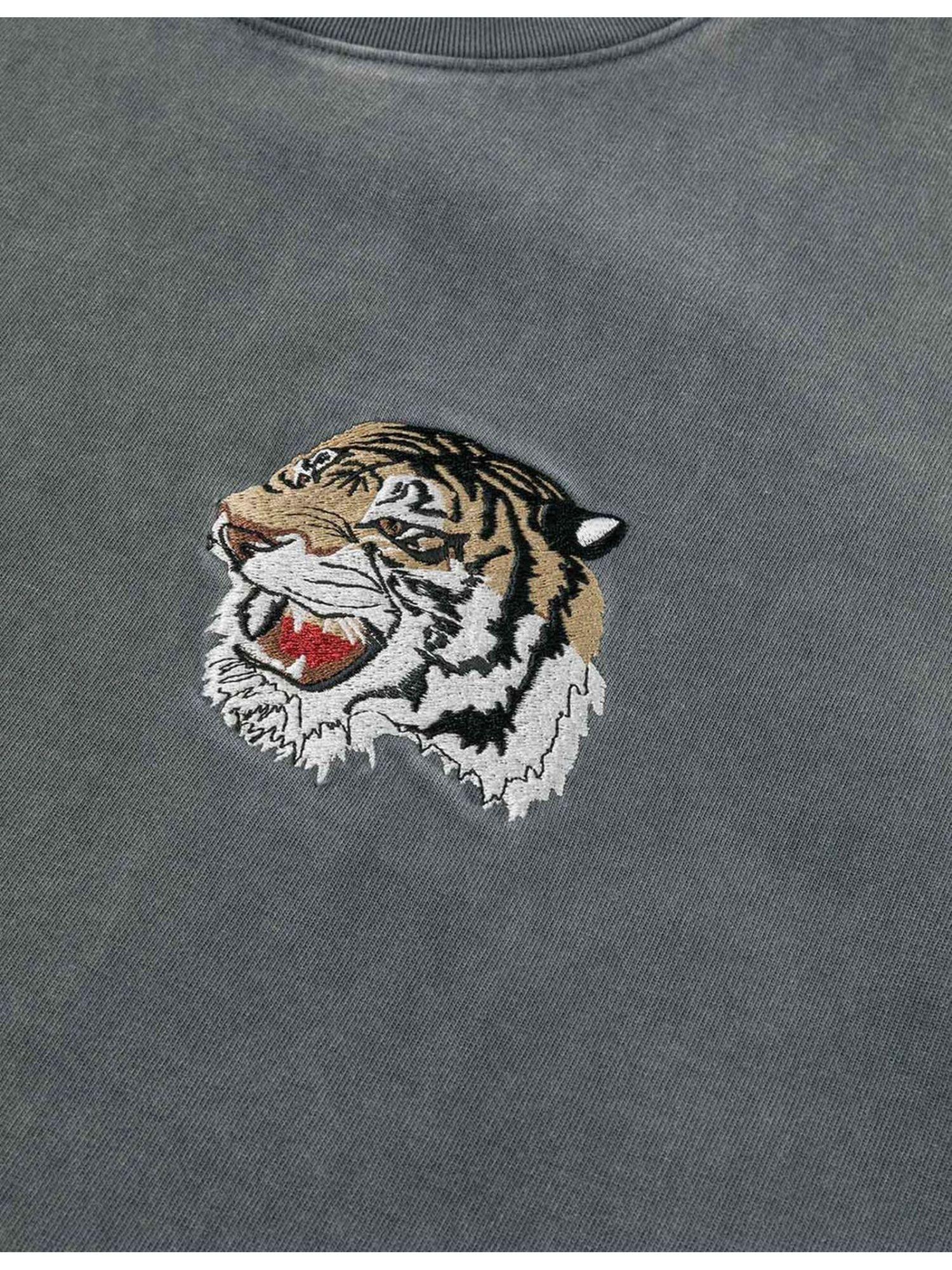 Evisu Tiger Embroidered T-Shirt in Gray for Men Lyst