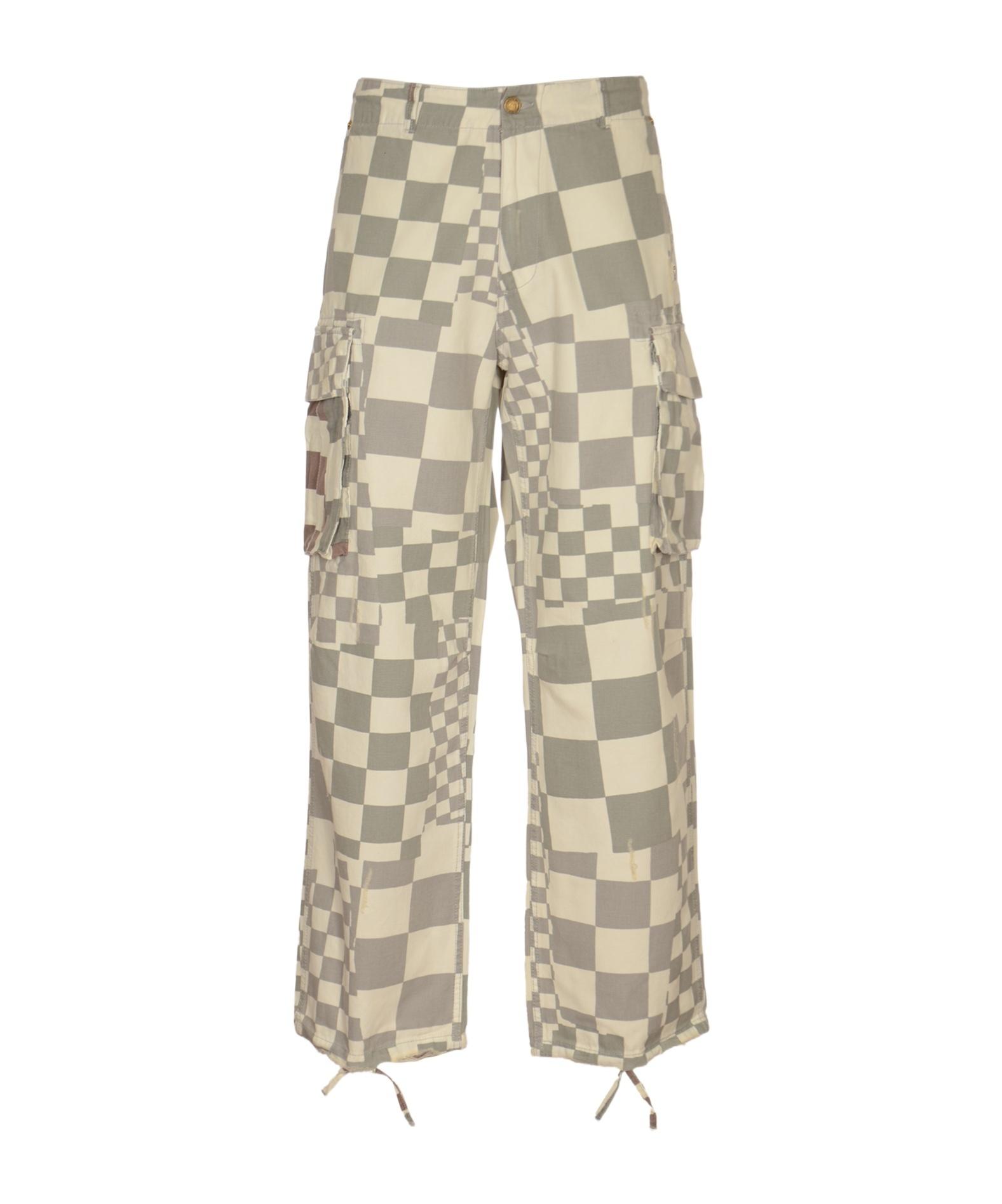 Order ERL Unisex Printed Cargo Pants Woven checker Pants from solebox | MBCY