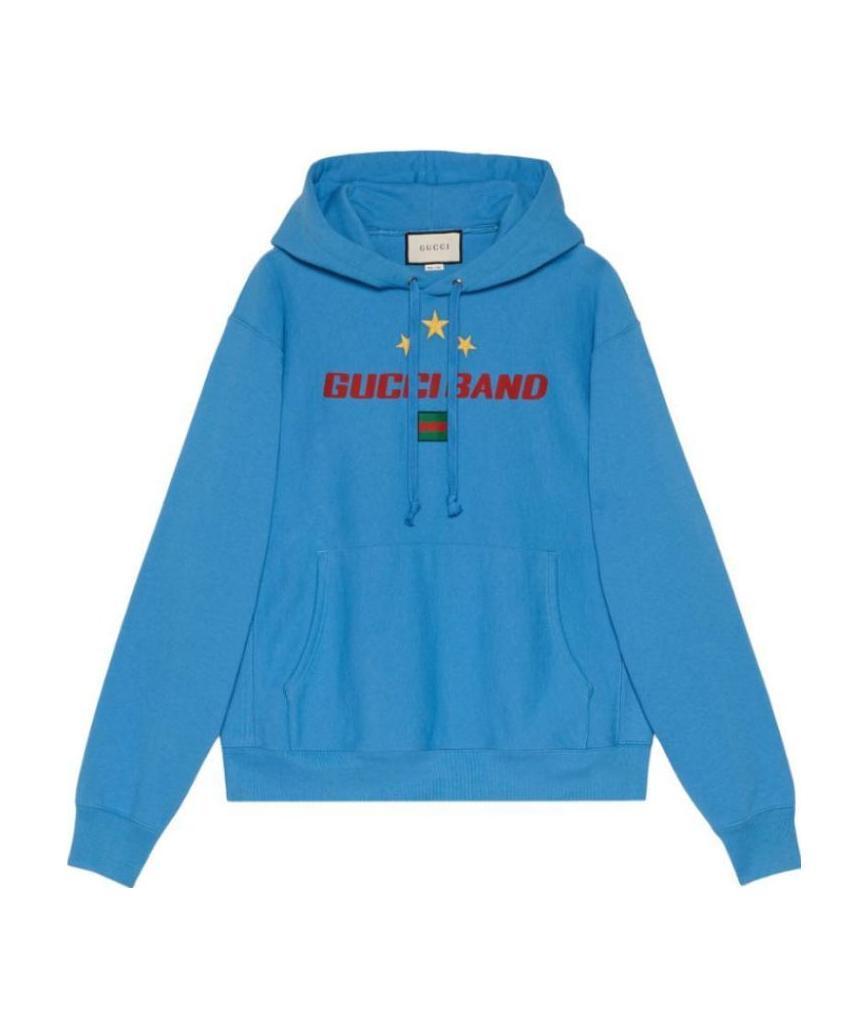 Gucci Band Print Hoodie in Blue for Men | Lyst Gucci Band Print Hoodie in Blue for Men | Lyst