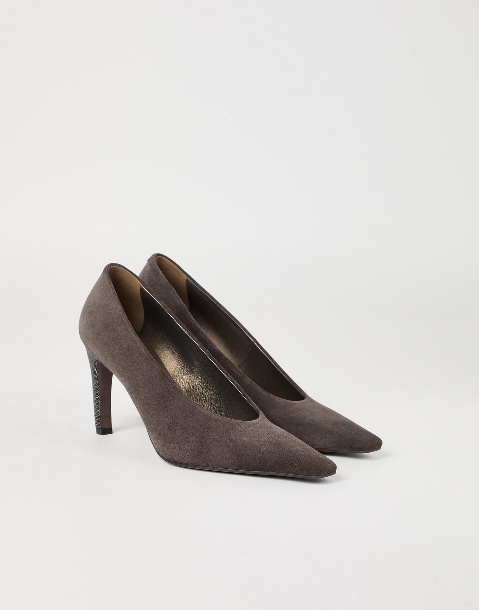 パンプス Brunello Cucinelli 'City Glistening Abstract Embroidery' Abstract Embroidery City heels for Woman in Chocolate