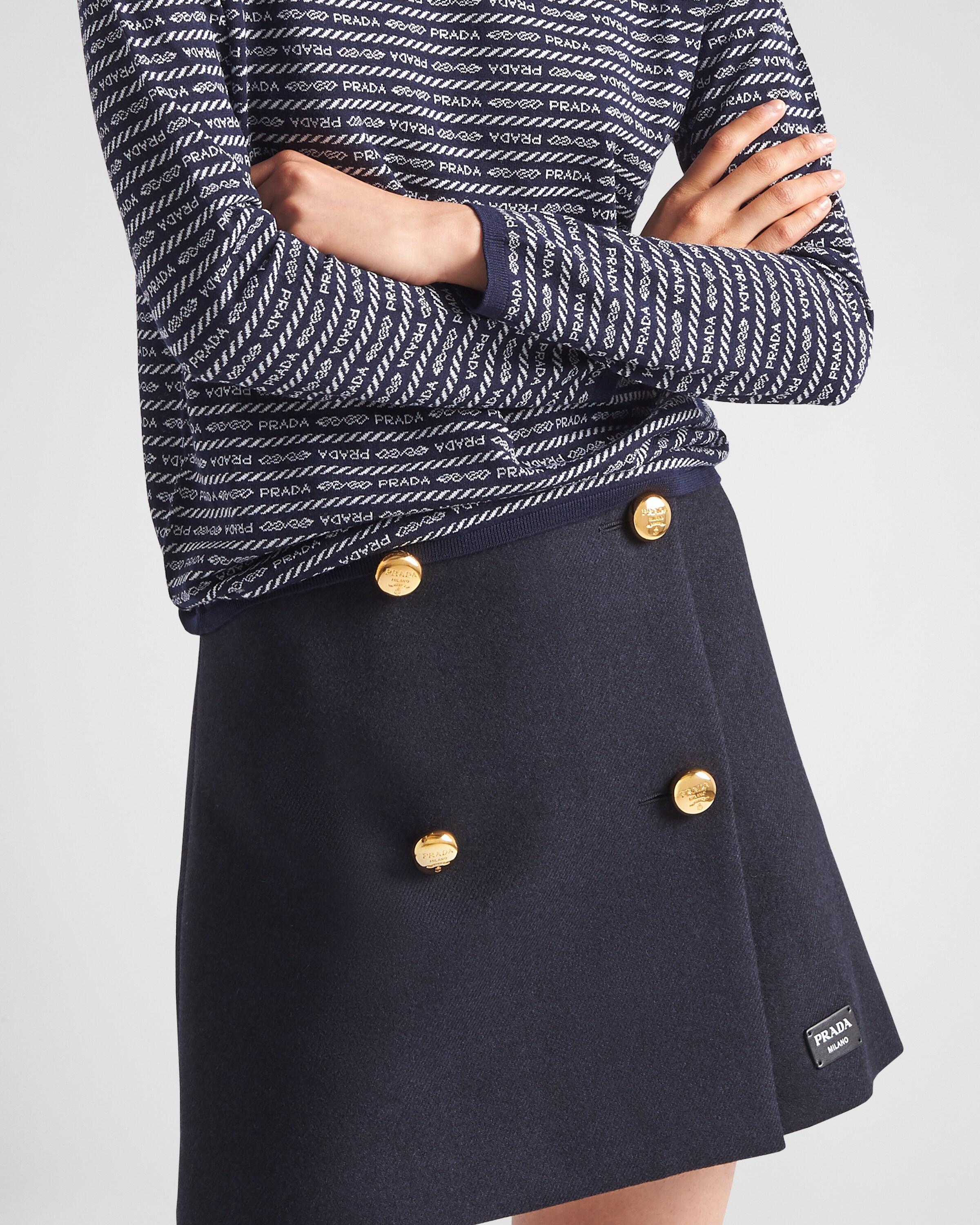 ミニスカート Prada Wool Miniskirt Prada Wool Miniskirt in Blue | Lyst