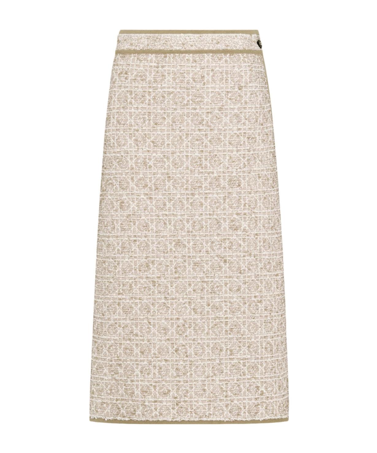 スカート Dior Straight Skirt Mid-Length Skirt Black Wool and Silk | DIOR