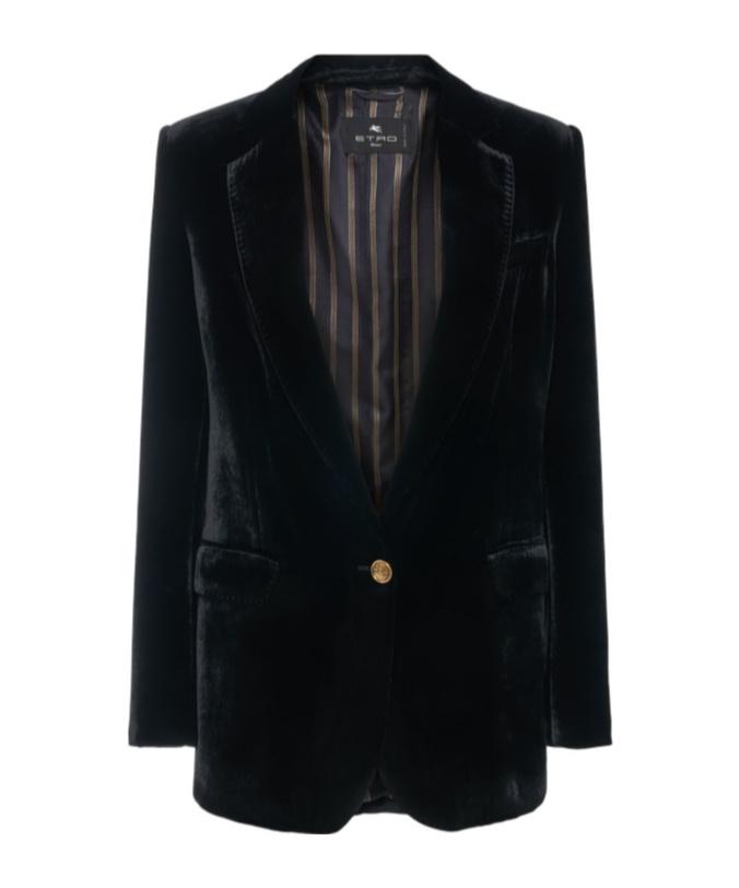 ジャケット ETRO 'Pegaso' single-breasted blazer (WRCA004399TTB54 B0711) Etro Single-Breasted Blazer in Black | Lyst