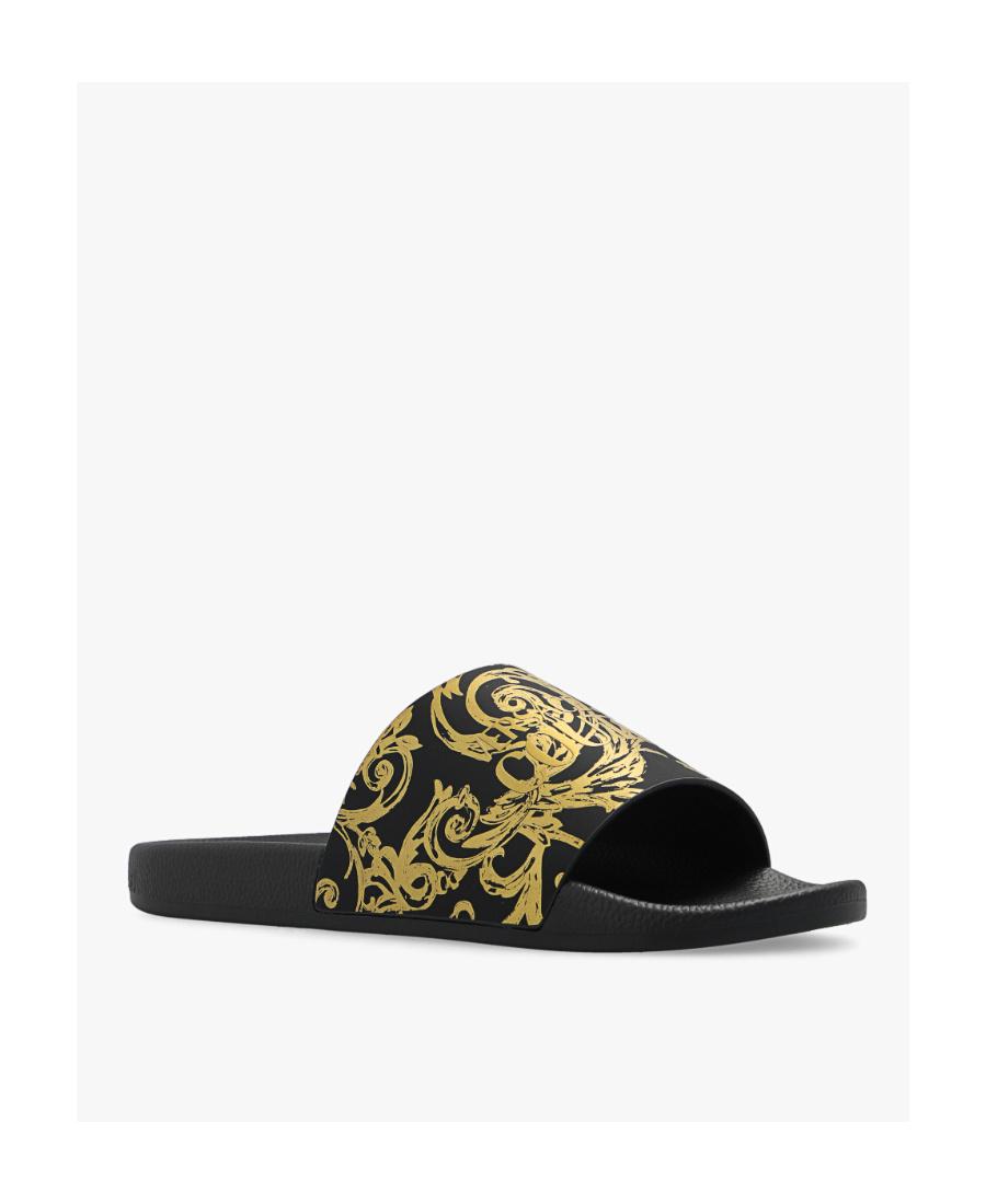 サンダル Versace Jeans Couture BAROCCOFLAGE PRINTED Slides Versace Jeans Couture Barocco-print Slides | Black | FARFETCH