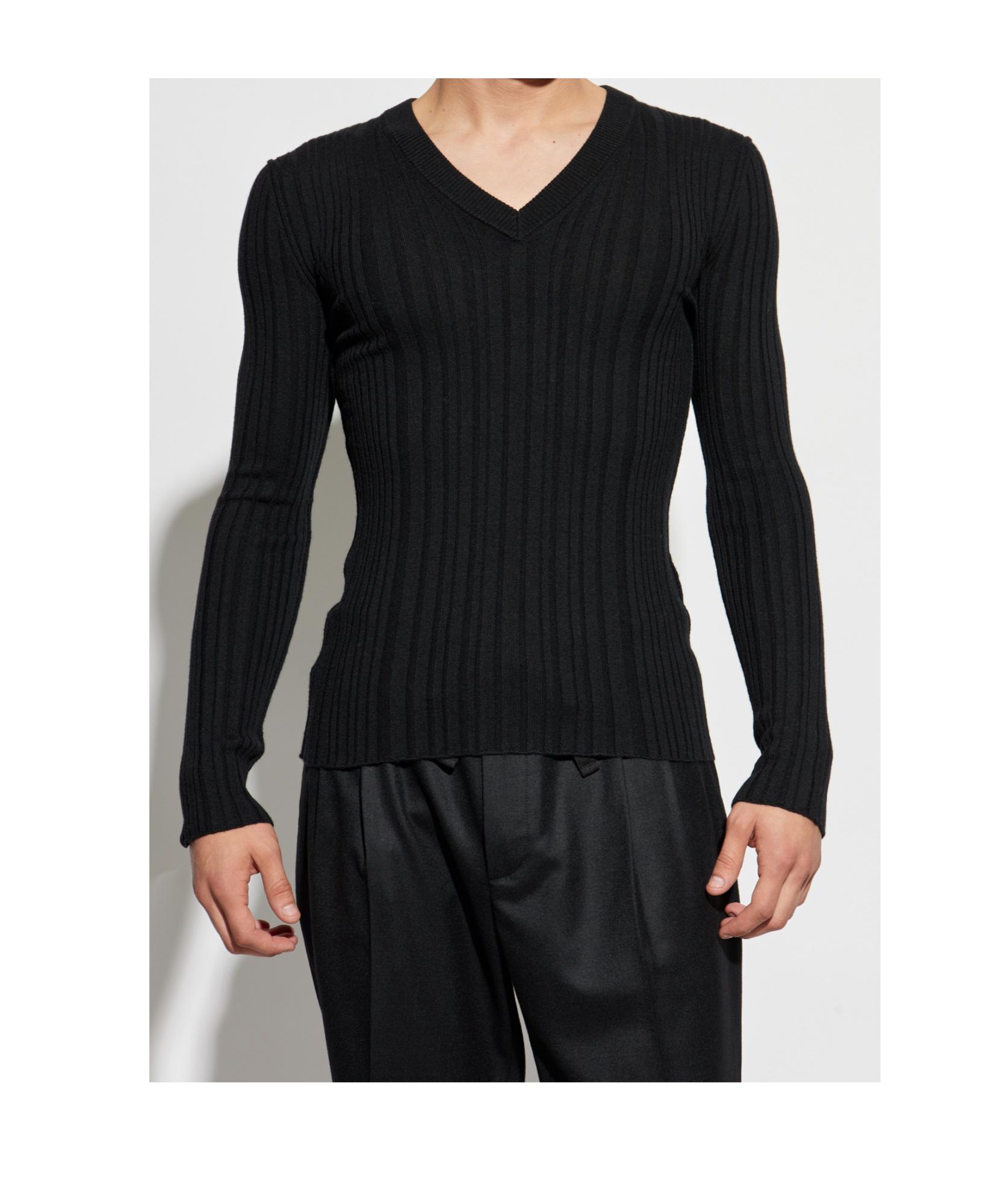 Dolce & Gabbana V-Neck Knitted Jumper in Black for Men | Lyst