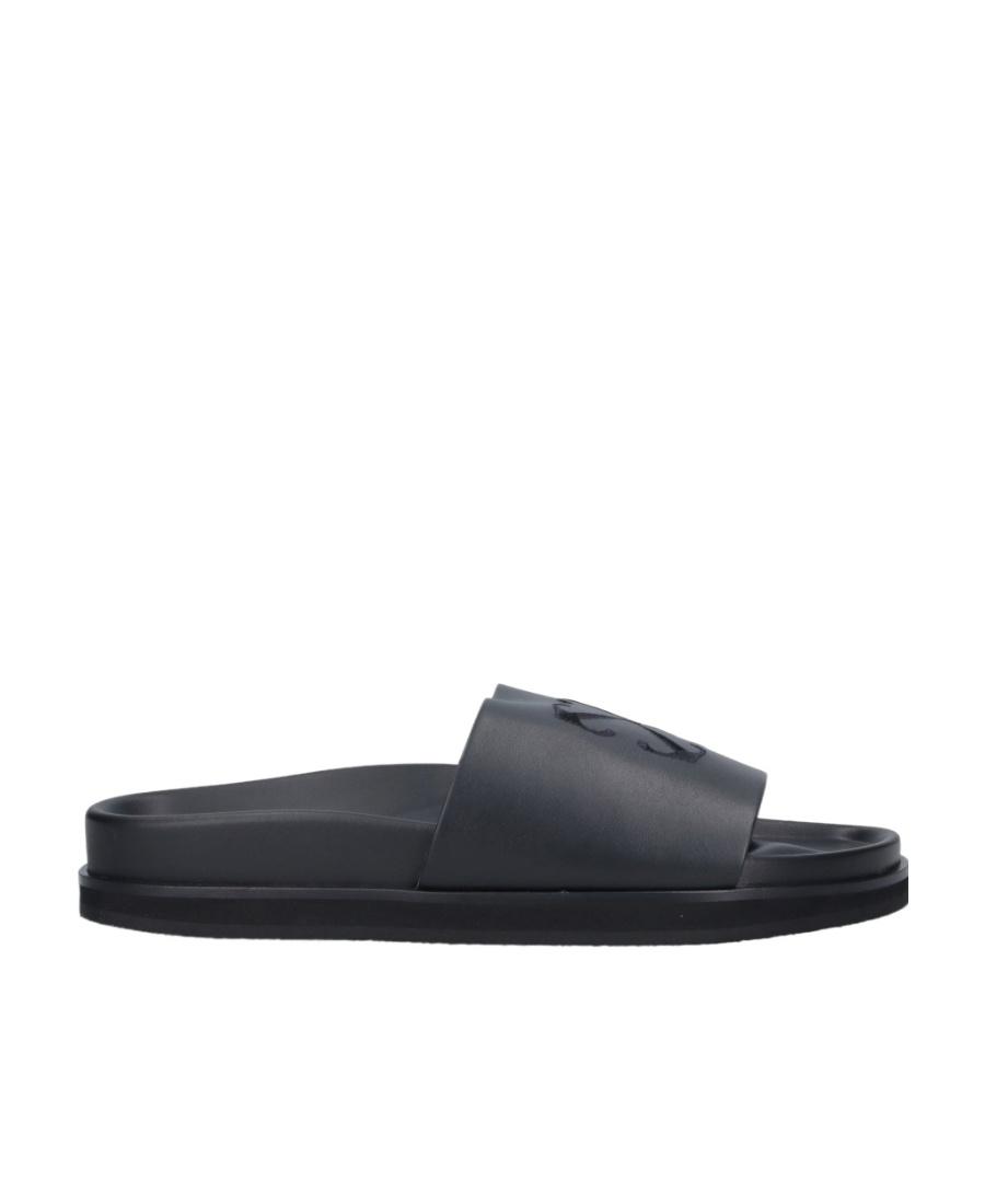 サンダル OFF-WHITE BLACK THIS THAT SLIDES Off-White c/o Virgil Abloh Leather sandals for Men | Online