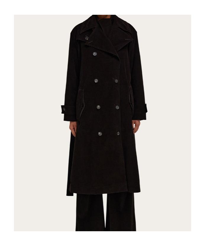 コート FERRAGAMO COAT (13G151777632 BORDEAUX) Ferragamo Tiziano Red Wool Blend Coat | italist