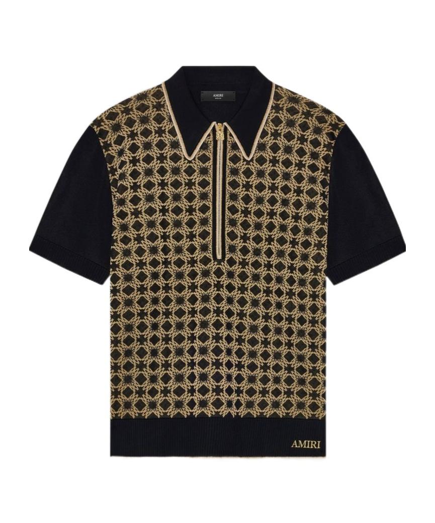 Amiri Ma Quad Zip Polo in Black for Men | Lyst