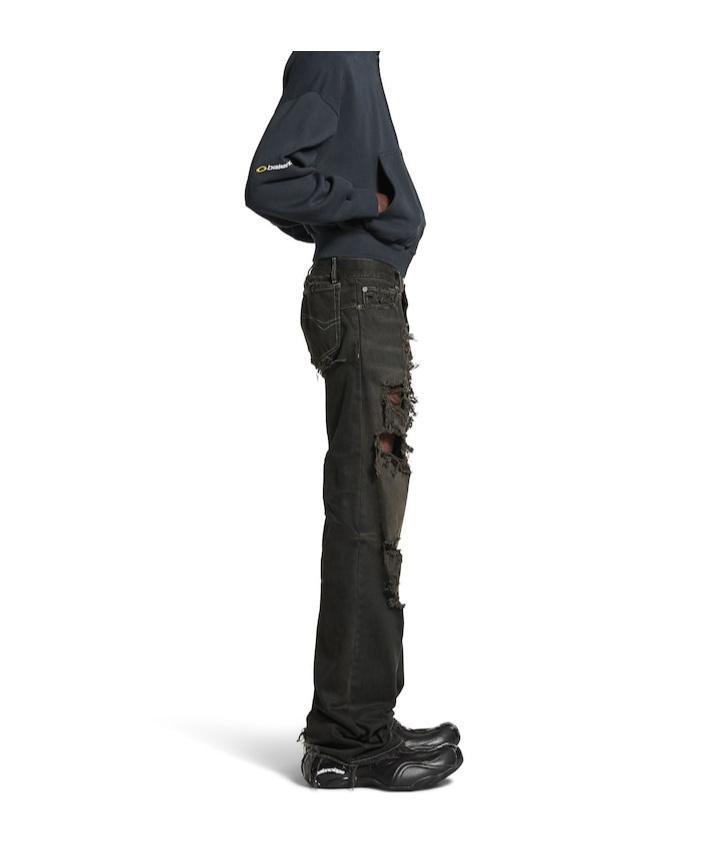 Balenciaga Fitted Low-Waist Pants in Black | Lyst
