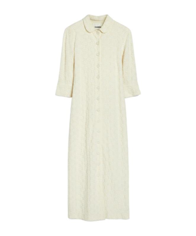 ワンピース Jil Sander Pastel orange viscose shirt dress Jil Sander Knee Length Shirt Dress (Dresses) IFCHIC.COM