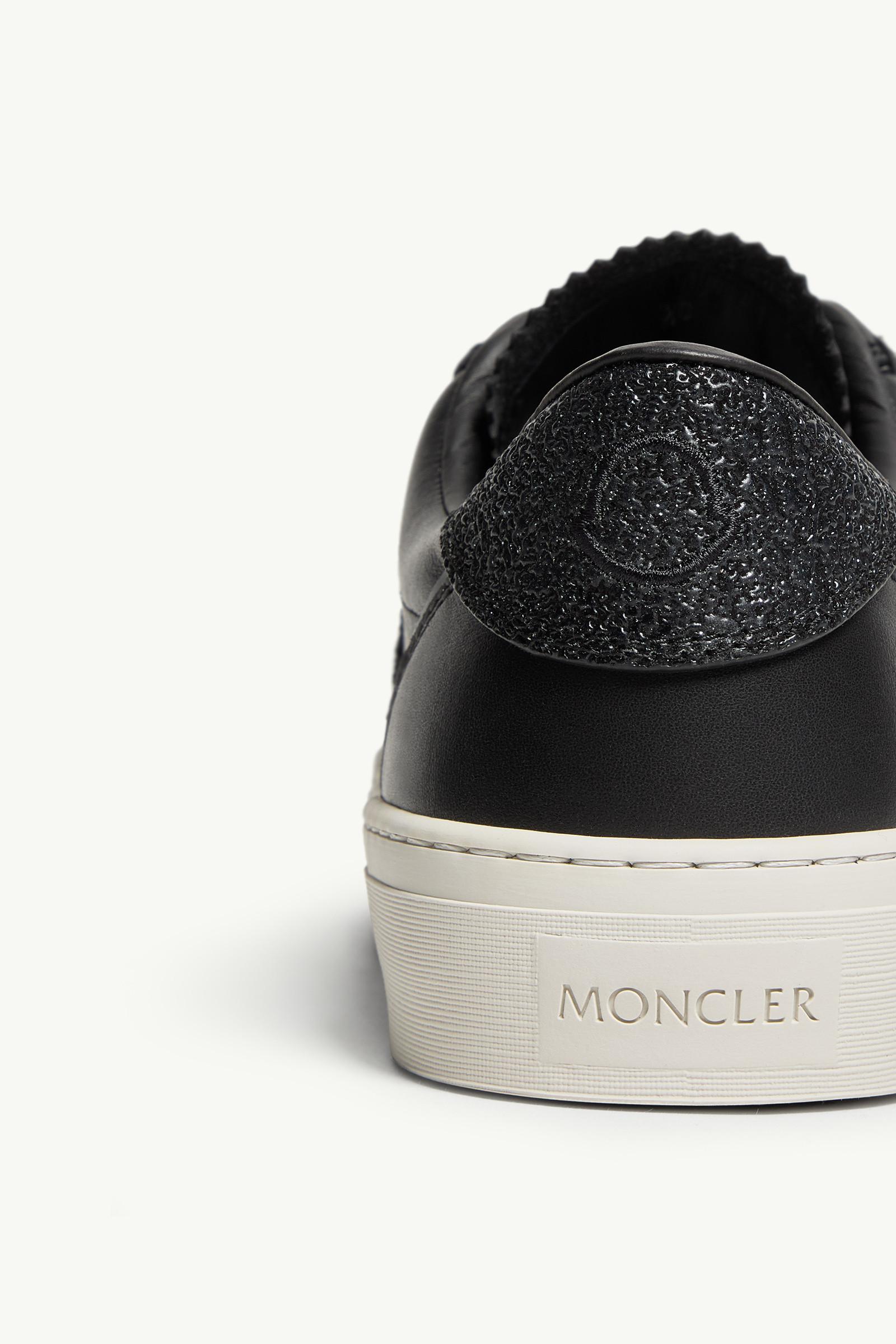 Moncler Monaco2 Leather Glitter Trainers in Brown | Lyst