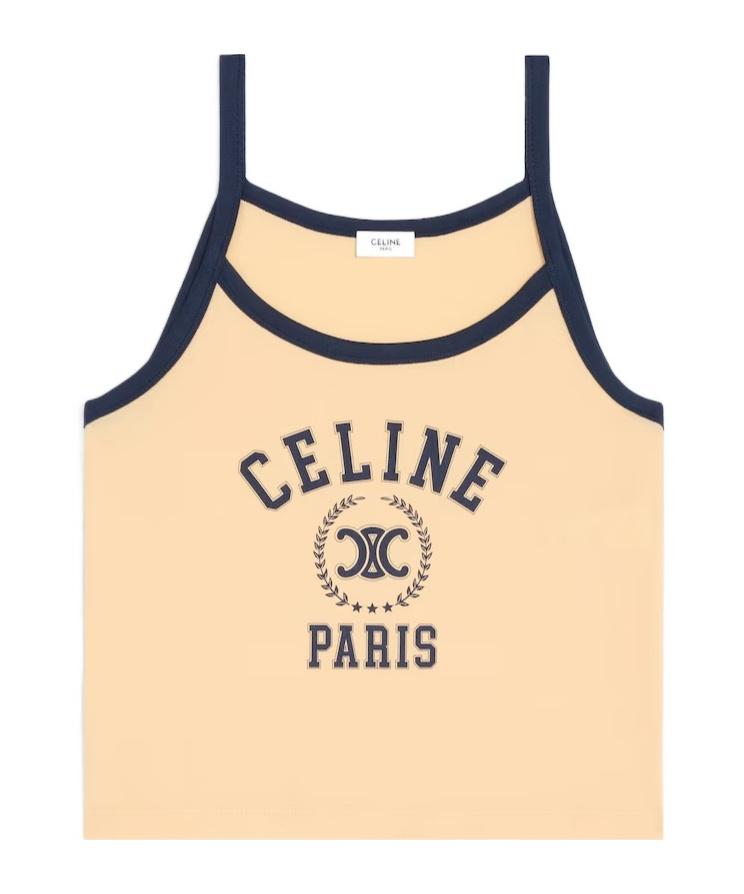 CELINE｜SLEEVELESS (CELINE PARIS TANK TOP IN COTTON JERS CELINE PARIS TANK TOP IN COTTON JERSEY