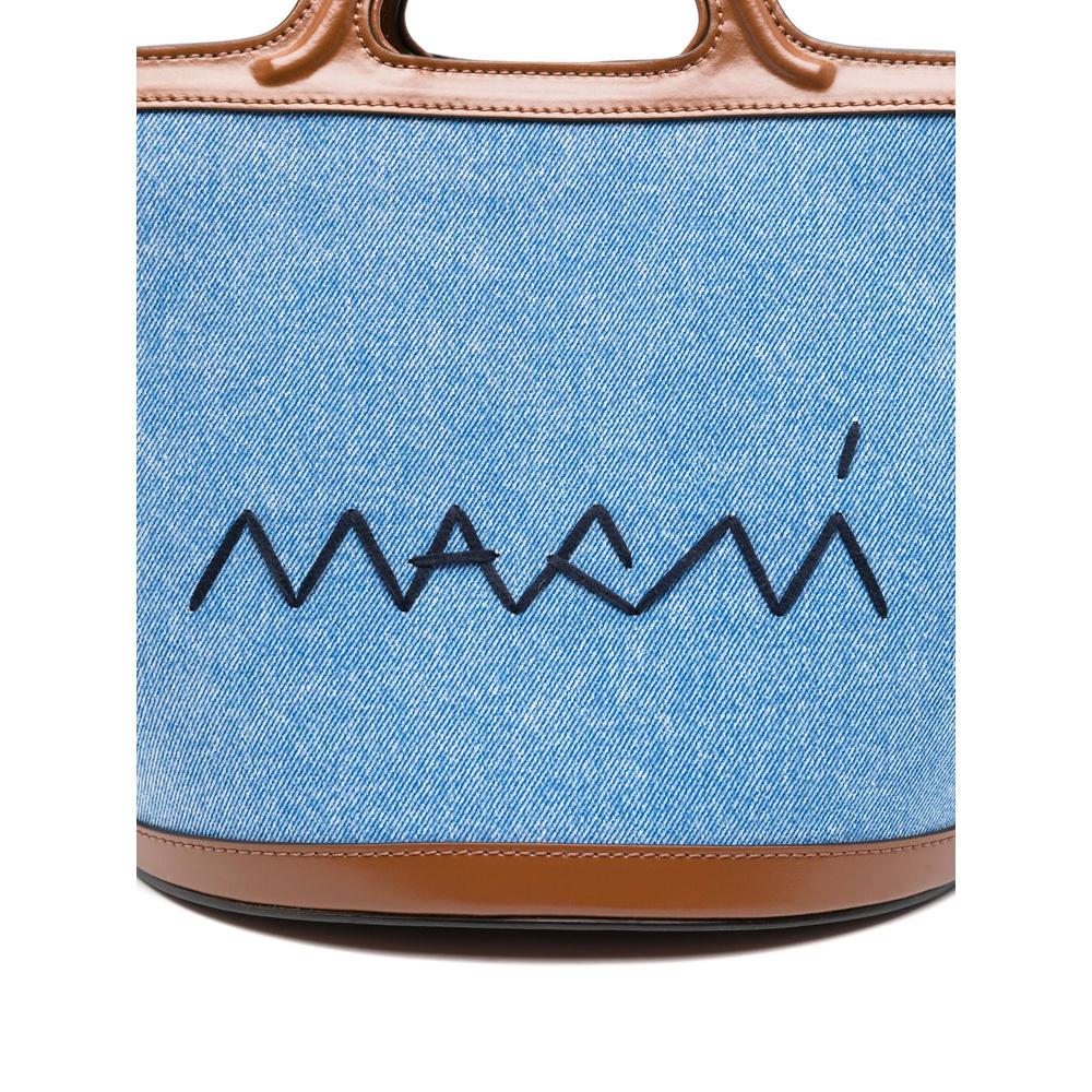 ショルダーバッグ・ポシェット MARNI Denim Bucket Bag Marni Denim bucket bag contrast trim | The Fashion Square