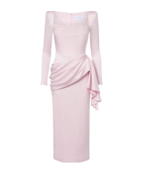 alex perry audra draped satin mini dress Alex Perry Draped Off The Shoulder Duchess Satin Mini Dress in Ice Pink
