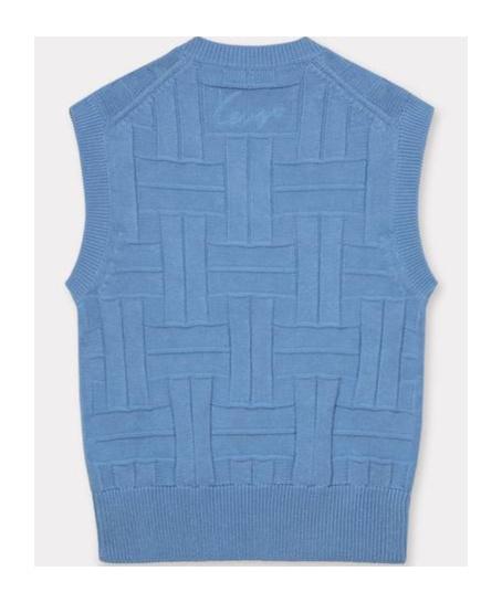 【送料&関税込】Kenzo Cerulean Blue Cotton Vest Kenzo Cerulean Blue Cotton Vest Kenzo