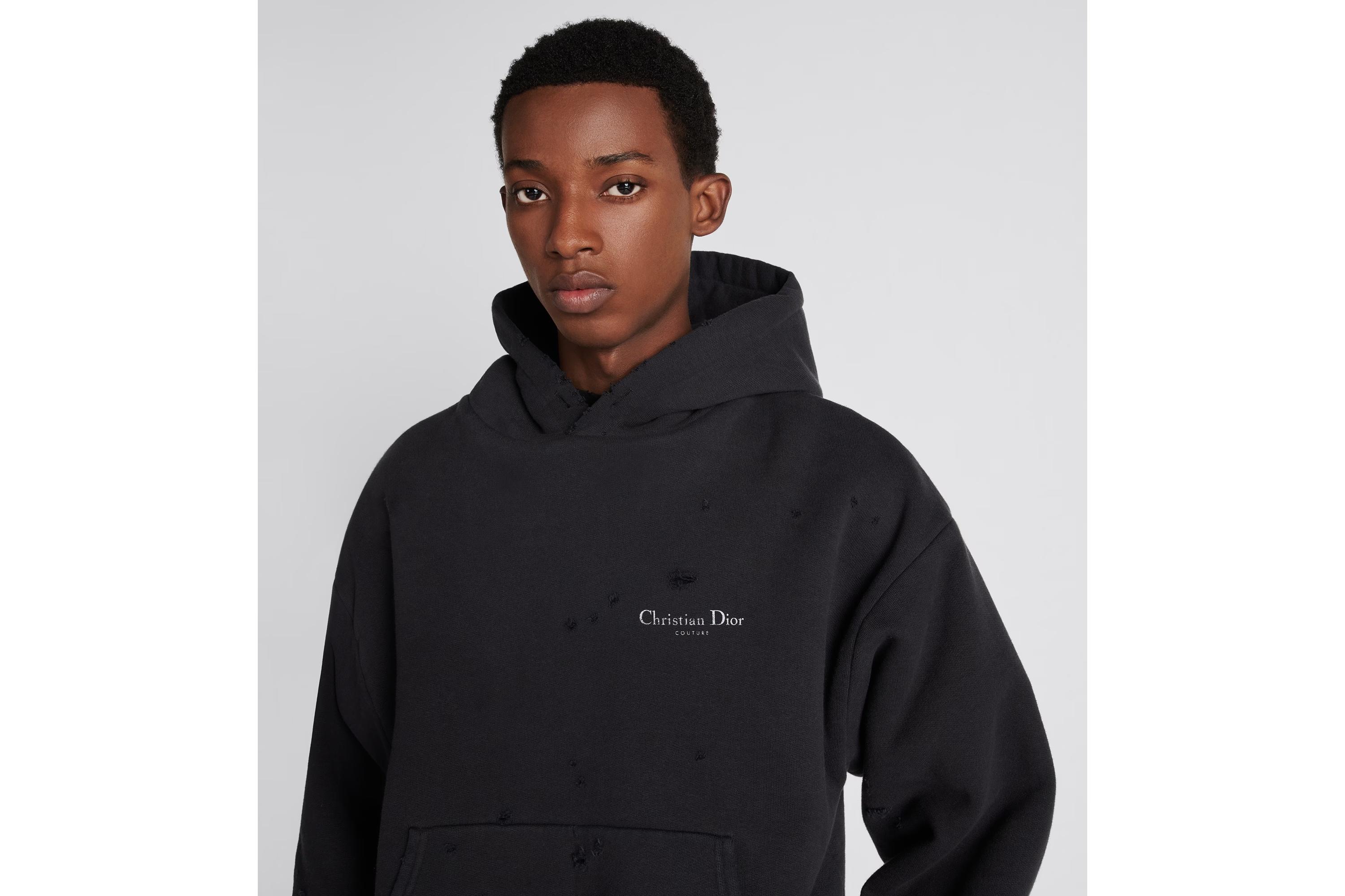 【DIOR】送料/関税込 Men's Logo Hooded Sweater Dior Logo Hooded Sweatshirt in Black for Men | Lyst