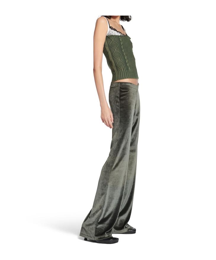 パンツ BALENCIAGA Women Straight Pants 681822 TRLC73001 Green BALENCIAGA: Pants woman - Green | Balenciaga pants