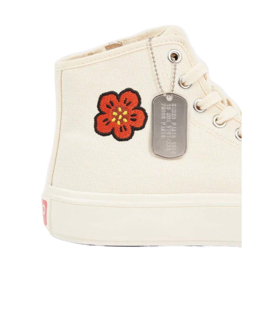 KENZO Boke Flower Motif High-Top Sneakers in White | Lyst