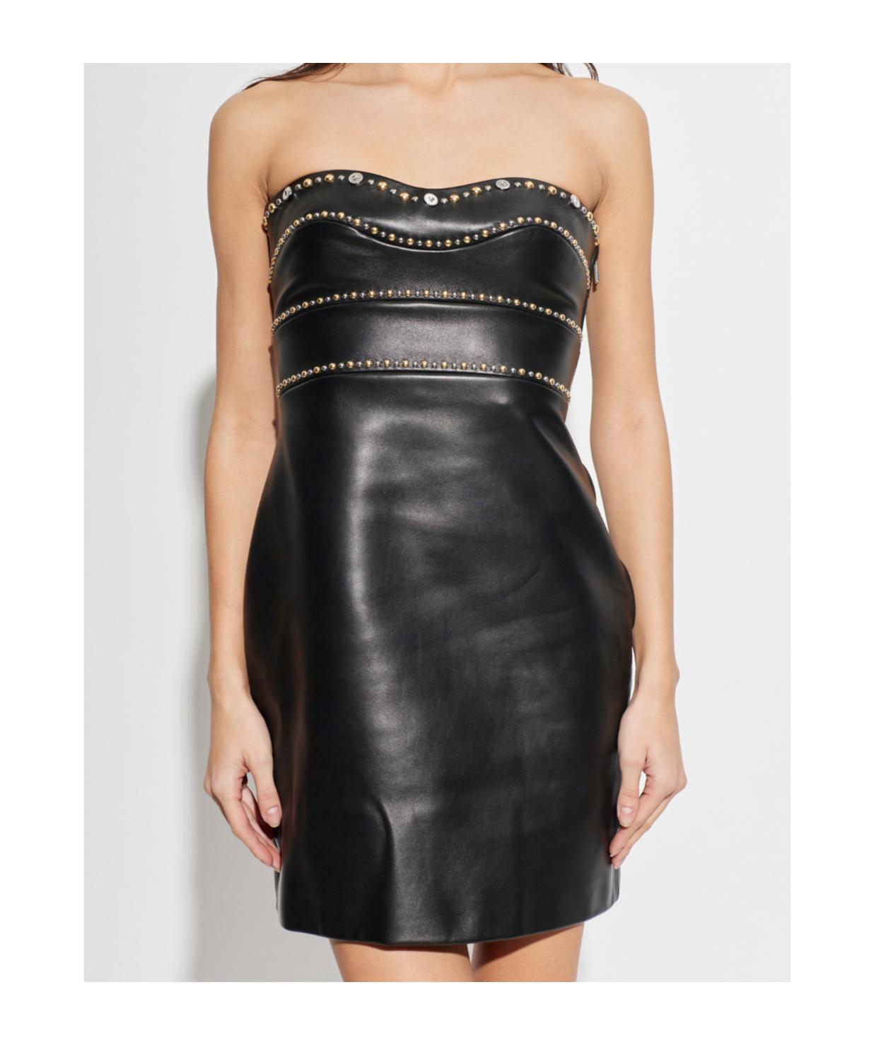 Versace Strapless Mini Dress in Black | Lyst Versace Strapless Mini Dress in Black | Lyst