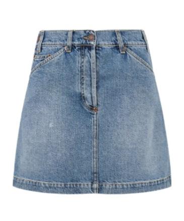 ミニスカート Moschino FW25 'Texture' print mini skirt (A01025557 1002) MOSCHINO Button-embellished pleated crepe mini skirt | THE