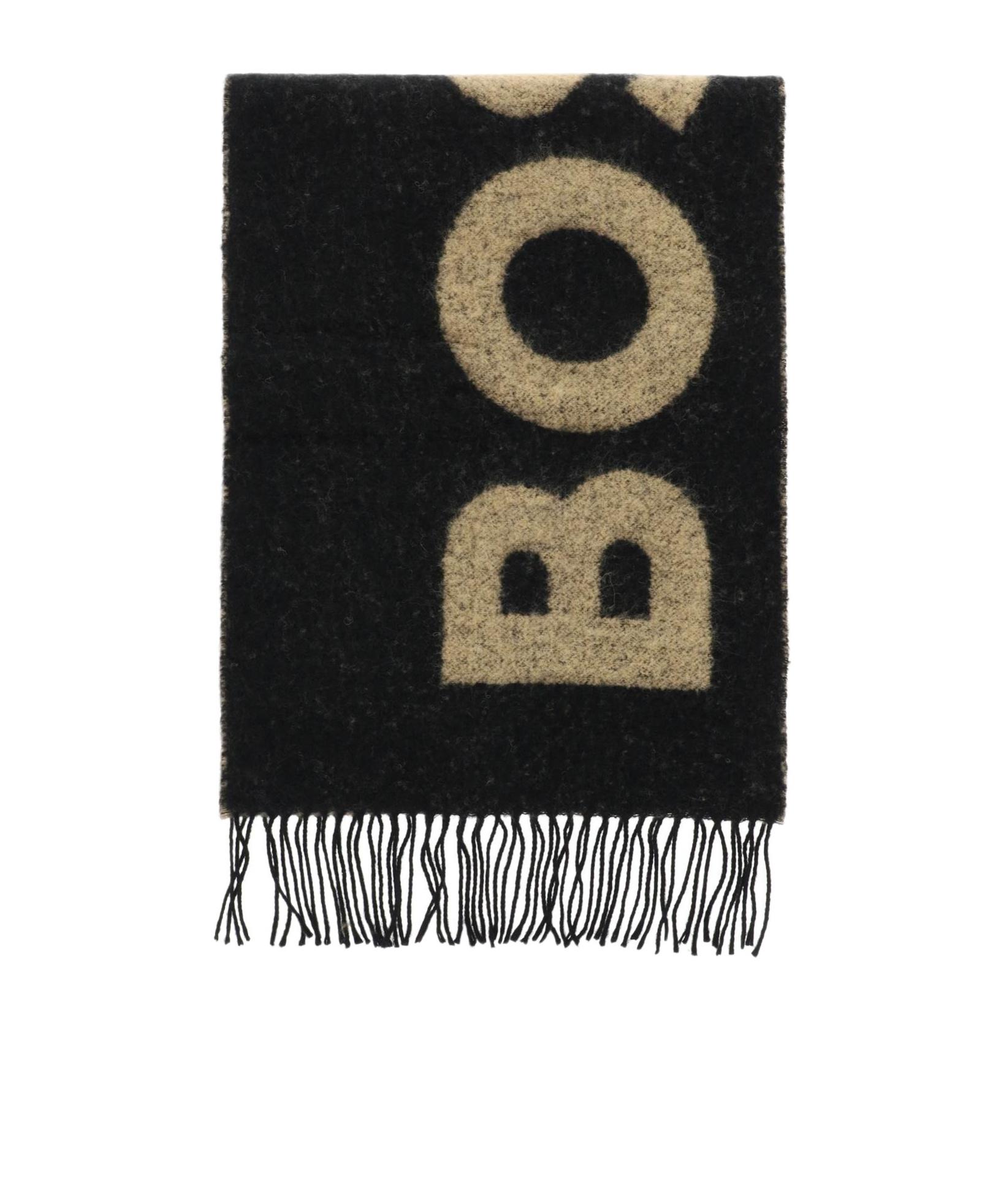 BOSS Men's Big Logo Knit Scarf - Luxury Winter Wool Scarf With Brand Logo