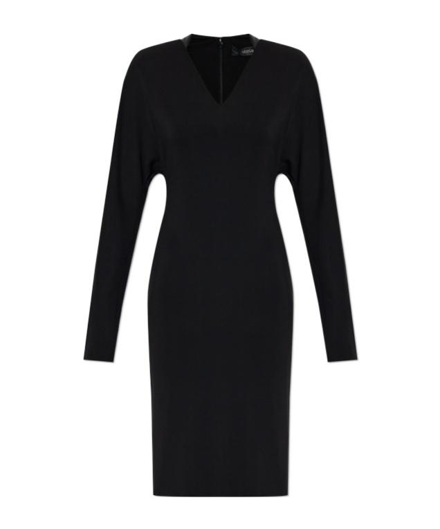 Versace Long-Sleeve Dress in Black | Lyst