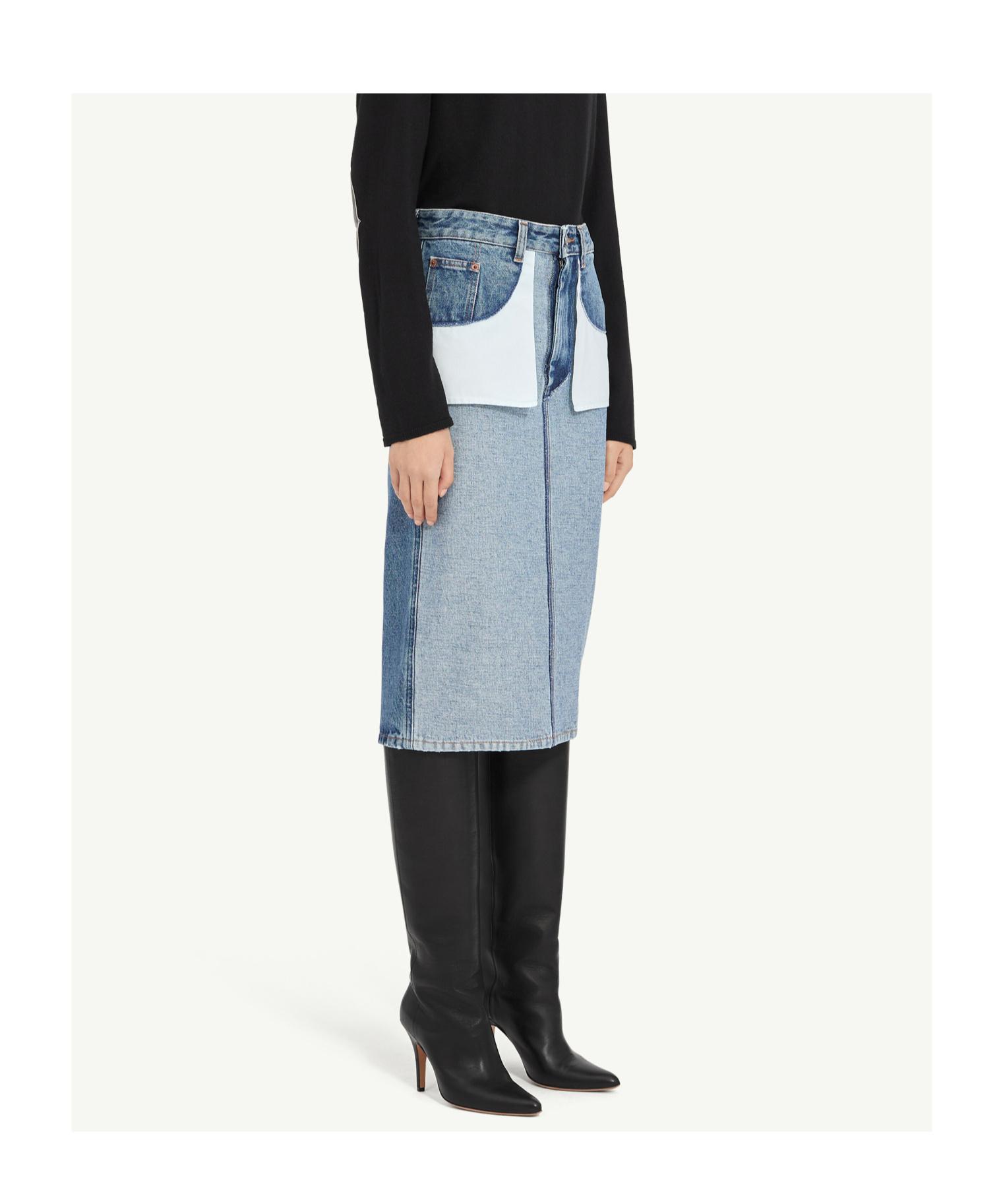 Maison Margiela | Back Slit Midi スカート Maison Martin Margiela grey midi-skirt with displaced front