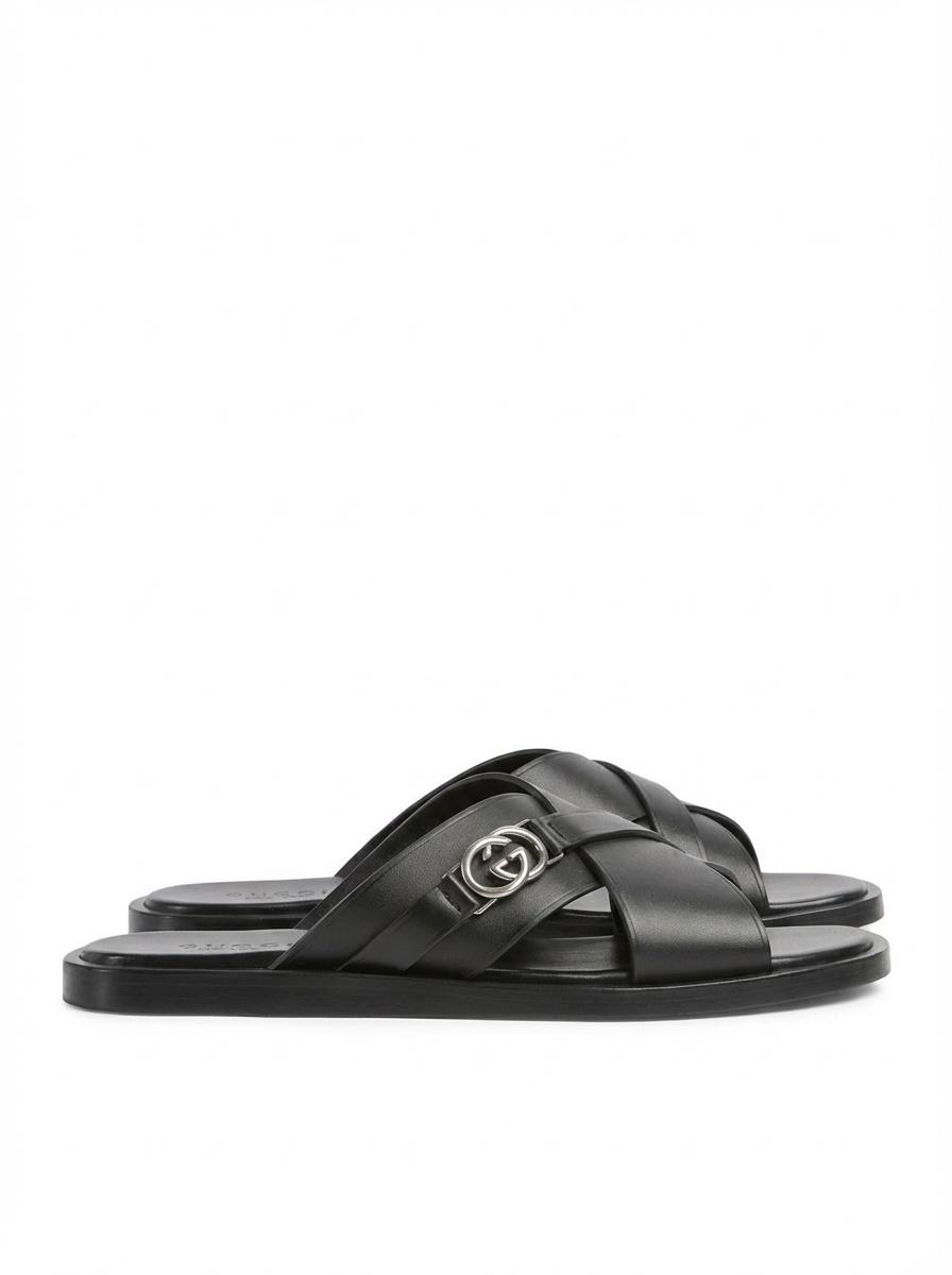 Gucci Cross-Over Detailed Flat Sandals for Men | Lyst