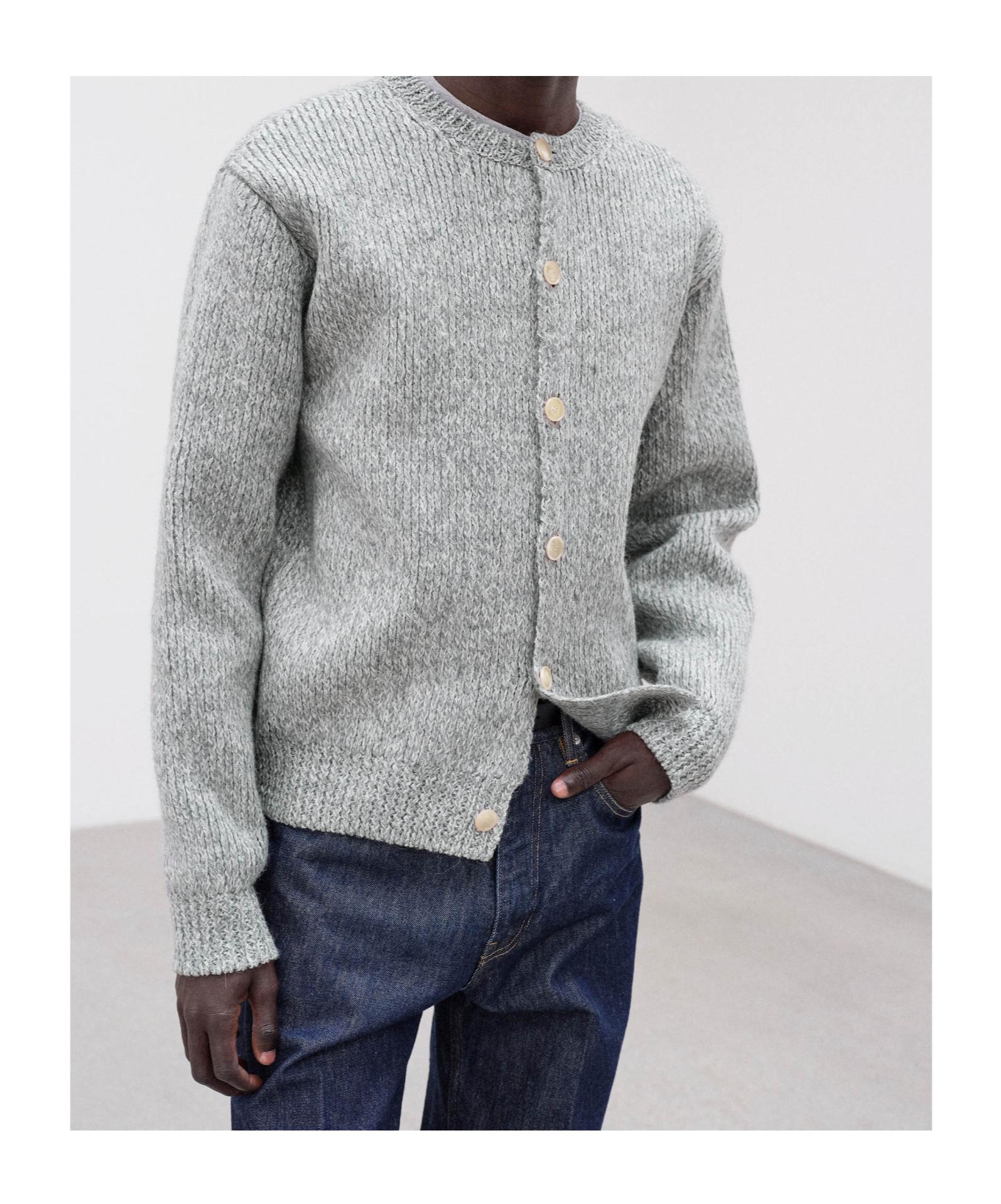 AURALEE WOOL ALPACA LOW GAUGE KNIT オーラリー auralee-Cardigan-Double-Faced-