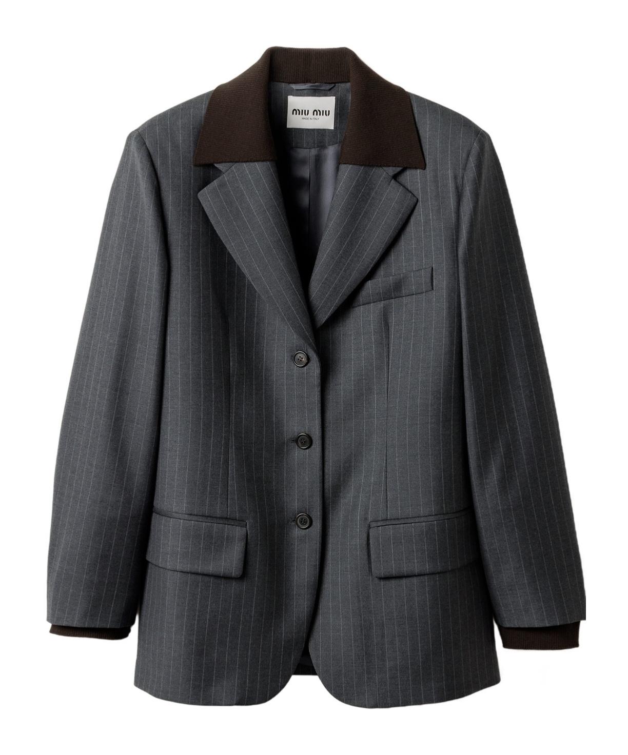 miu miu ストライプ ブレザー上着 miu miu ストライプ ブレザー上着 miu miu ストライプ ブレザー