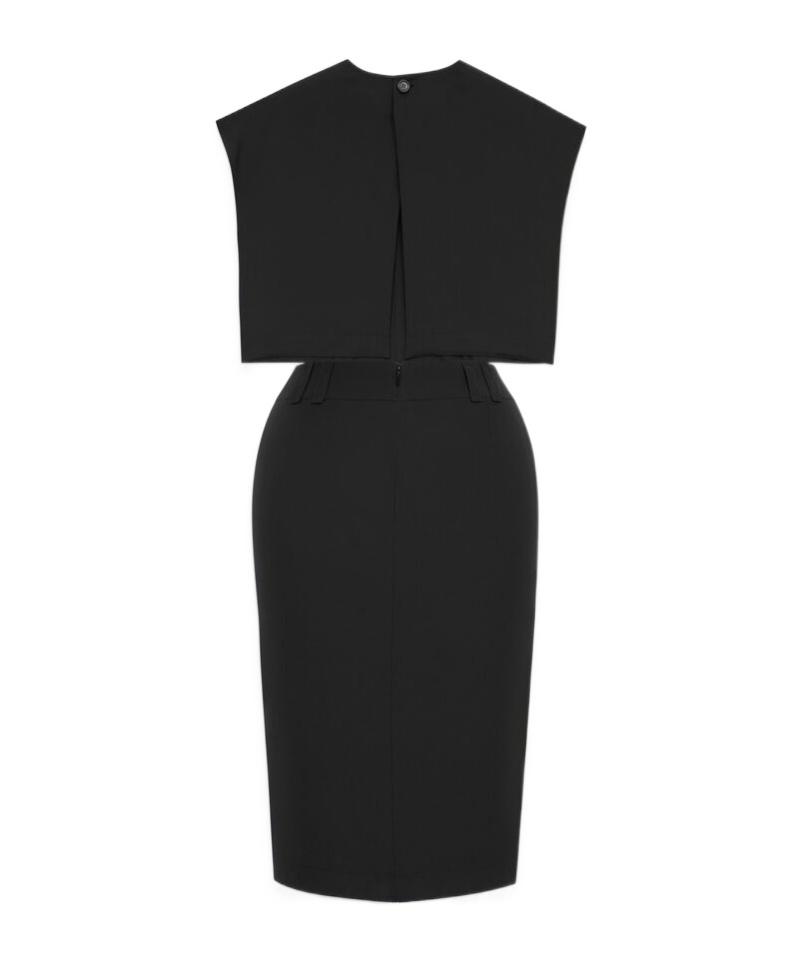 white christmas dresses Phan Huy Long Black Cut-Out Gown