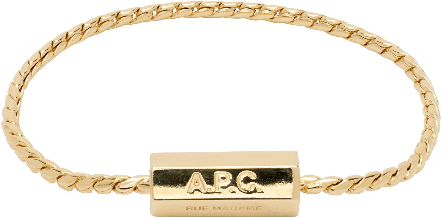 A.P.C. Angle Bracelet in Black | Lyst