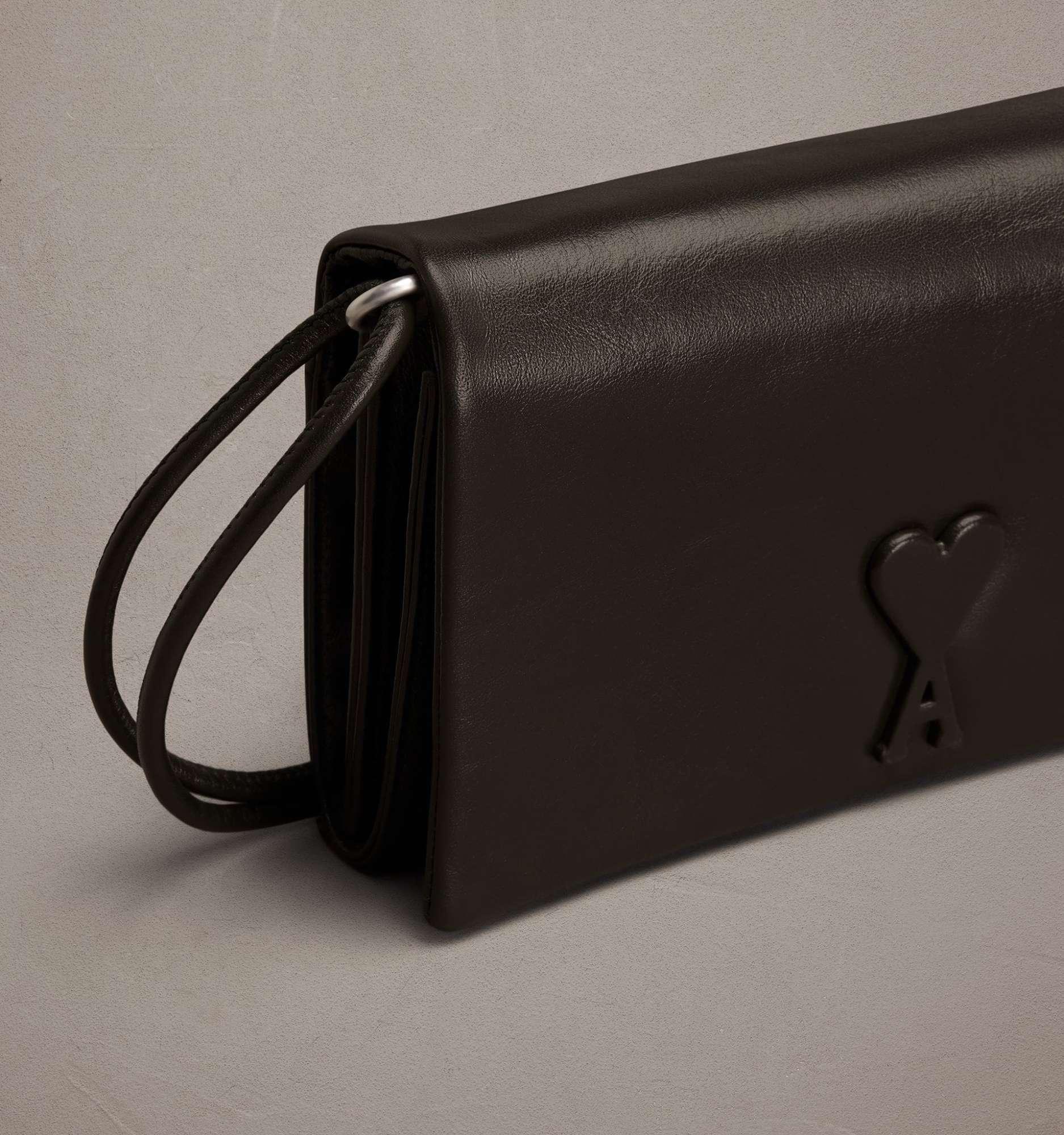 Ami Paris Ami De Coeur Logo Plaque Foldover Top Shoulder Bag