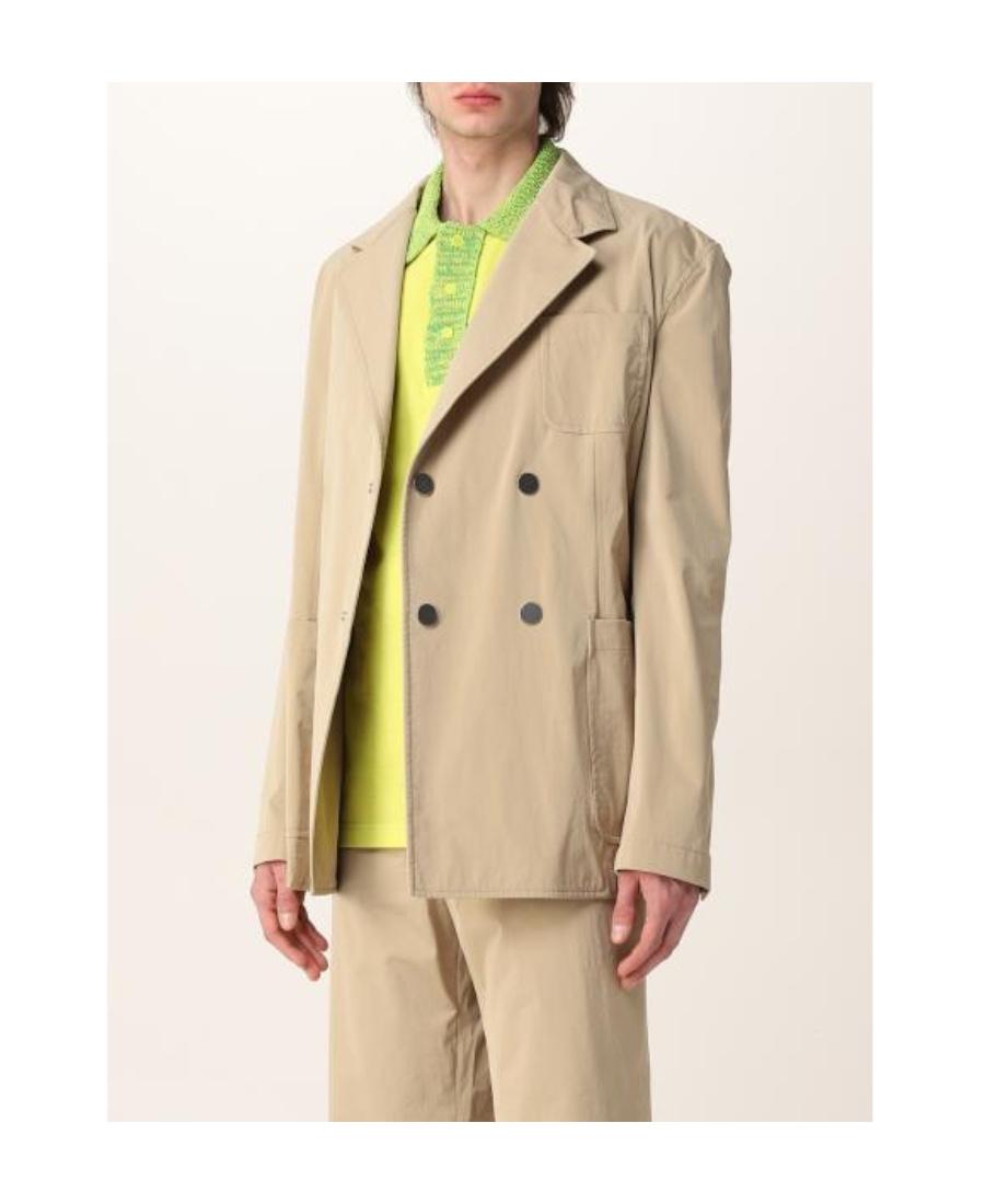 Bottega Veneta Double-Breasted Long-Sleeved Jacket in Brown