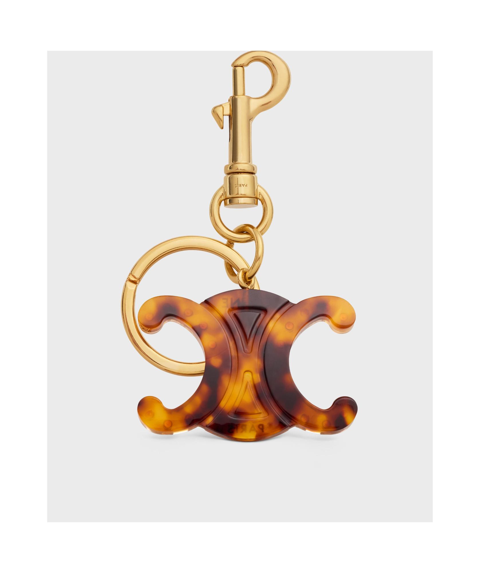 Celine Triomphe Keyring Charm in Metallic | Lyst