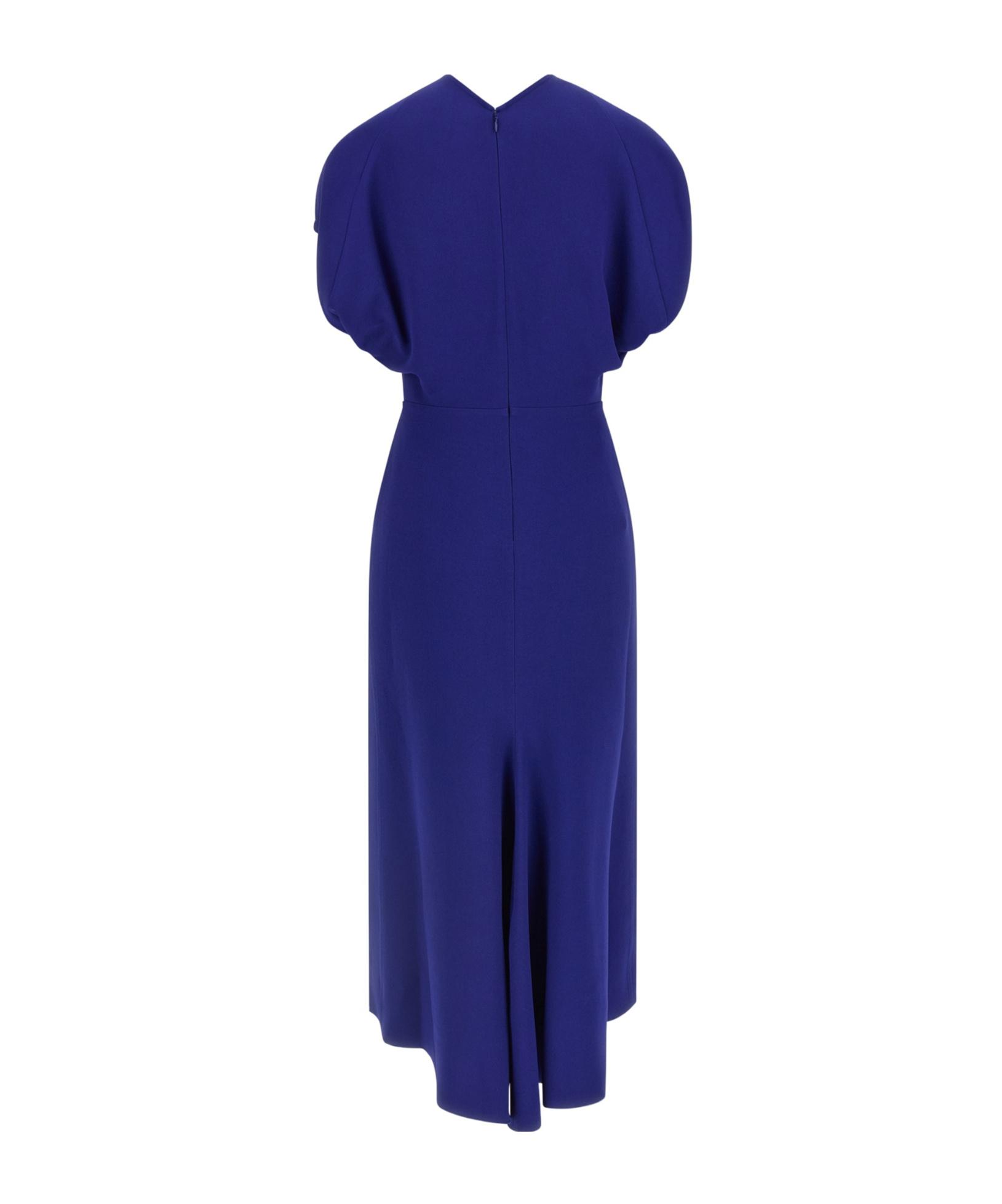 knee length dresses for ladies Victoria Beckham Stone Sleeveless Twist Asymmetrical Midi Dress main image 0