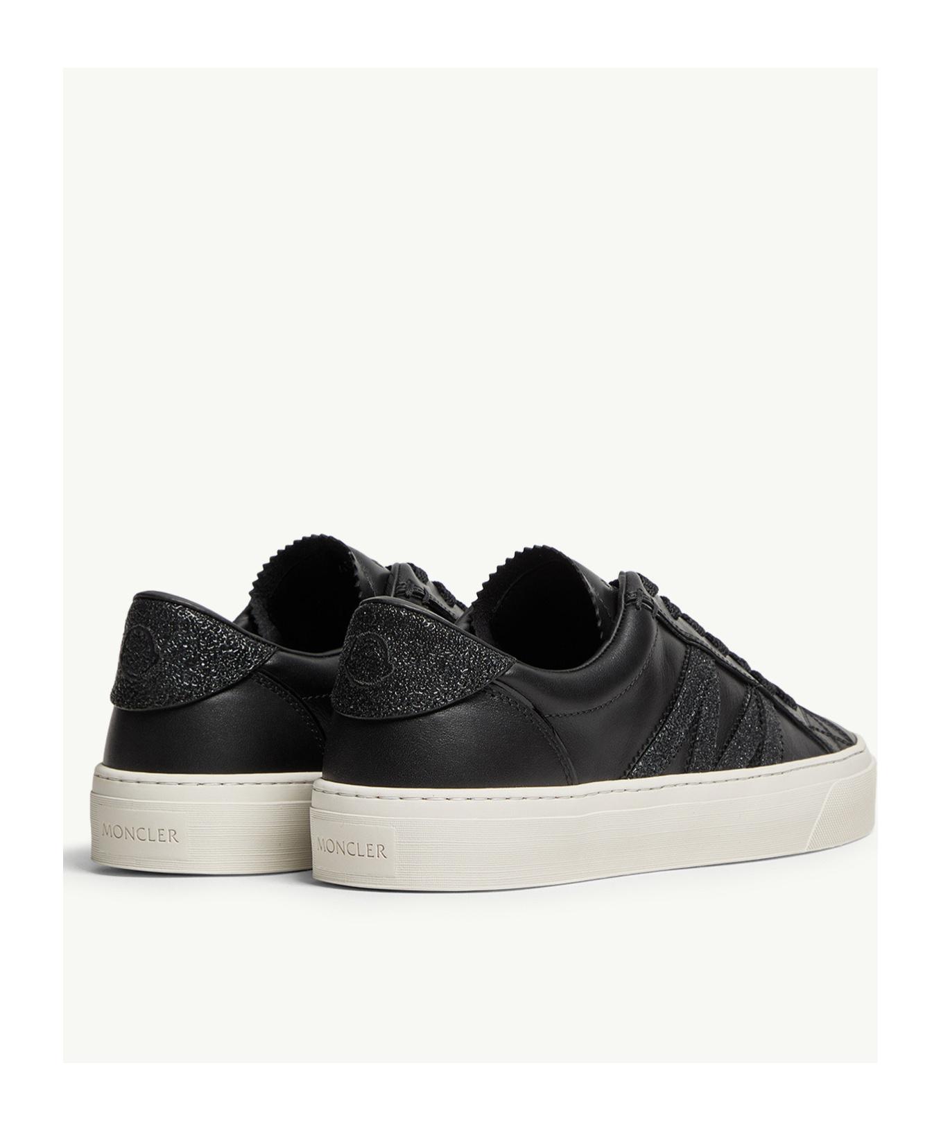 関税込 Moncler Monaco2 Leather & Glitter Trainers Moncler Monaco2 Sneakers in Leather & Glitter | Saks Fifth