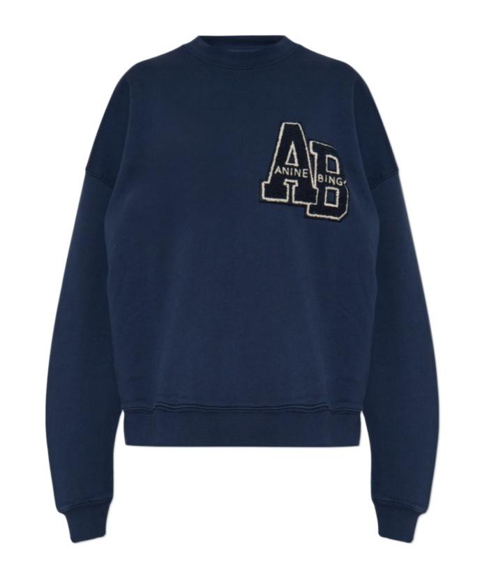 ANINE BING ネイビー トレーナー ANINE BING ネイビー トレーナー ANINE BING Spencer Sweatshirt