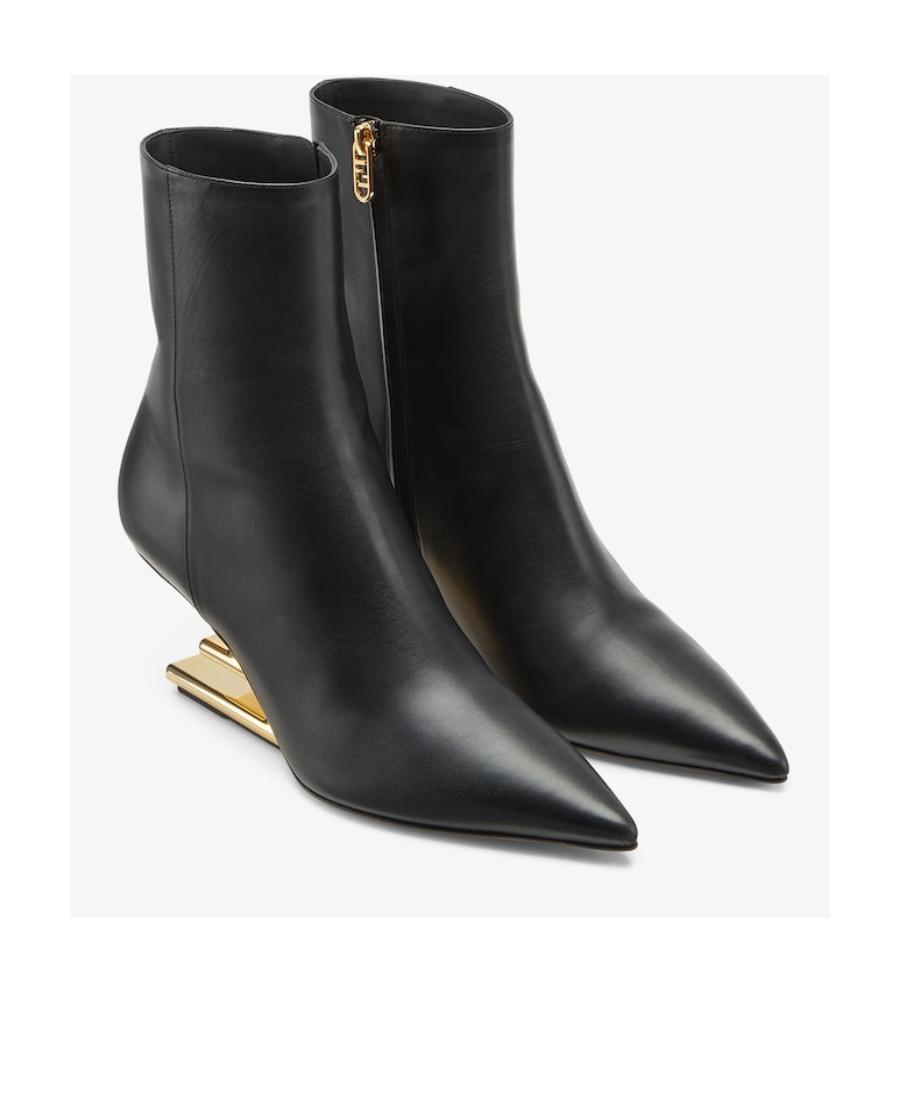OUTLET【FENDI】BLACK☆First Fロゴヒール アンクルブーツ 70mm Fendi Chelsea Boots Size 9. 5 US