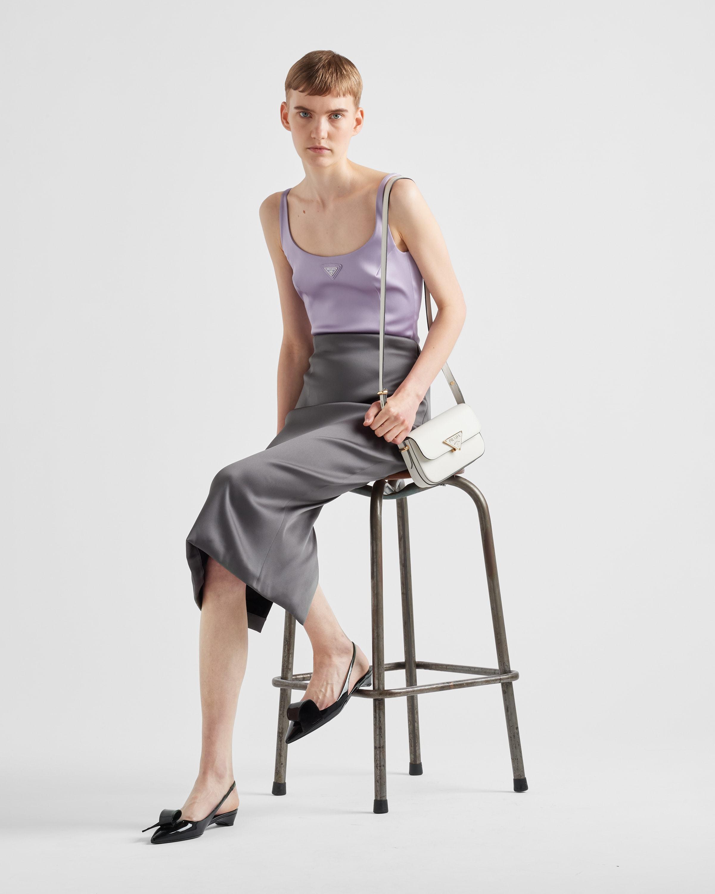 【プラダ・PRADA】Stretch satin bodysuit Prada Stretch Satin Bodysuit in Purple | Lyst