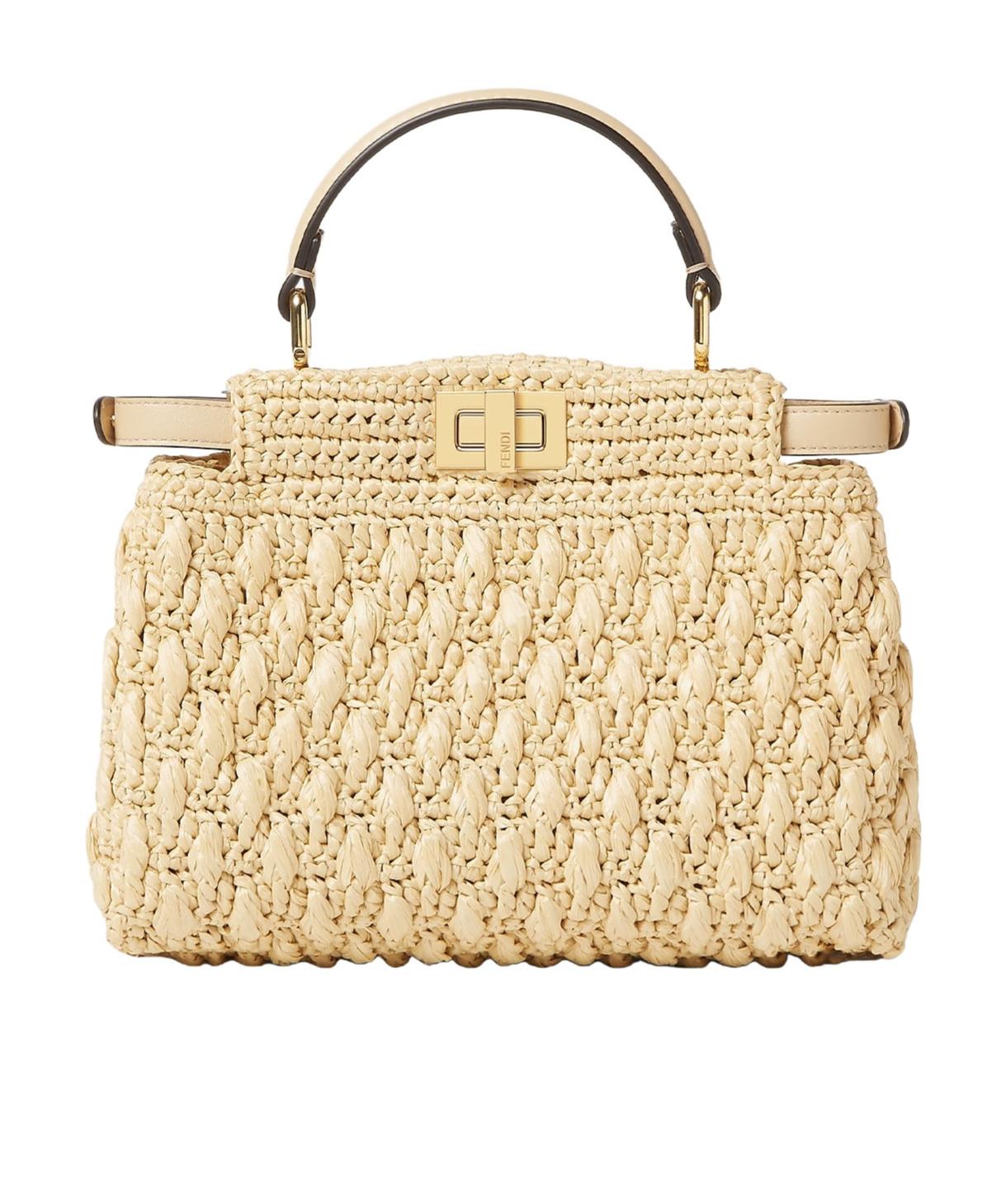 Fendi Peekaboo Mini Tote Bag in Metallic | Lyst